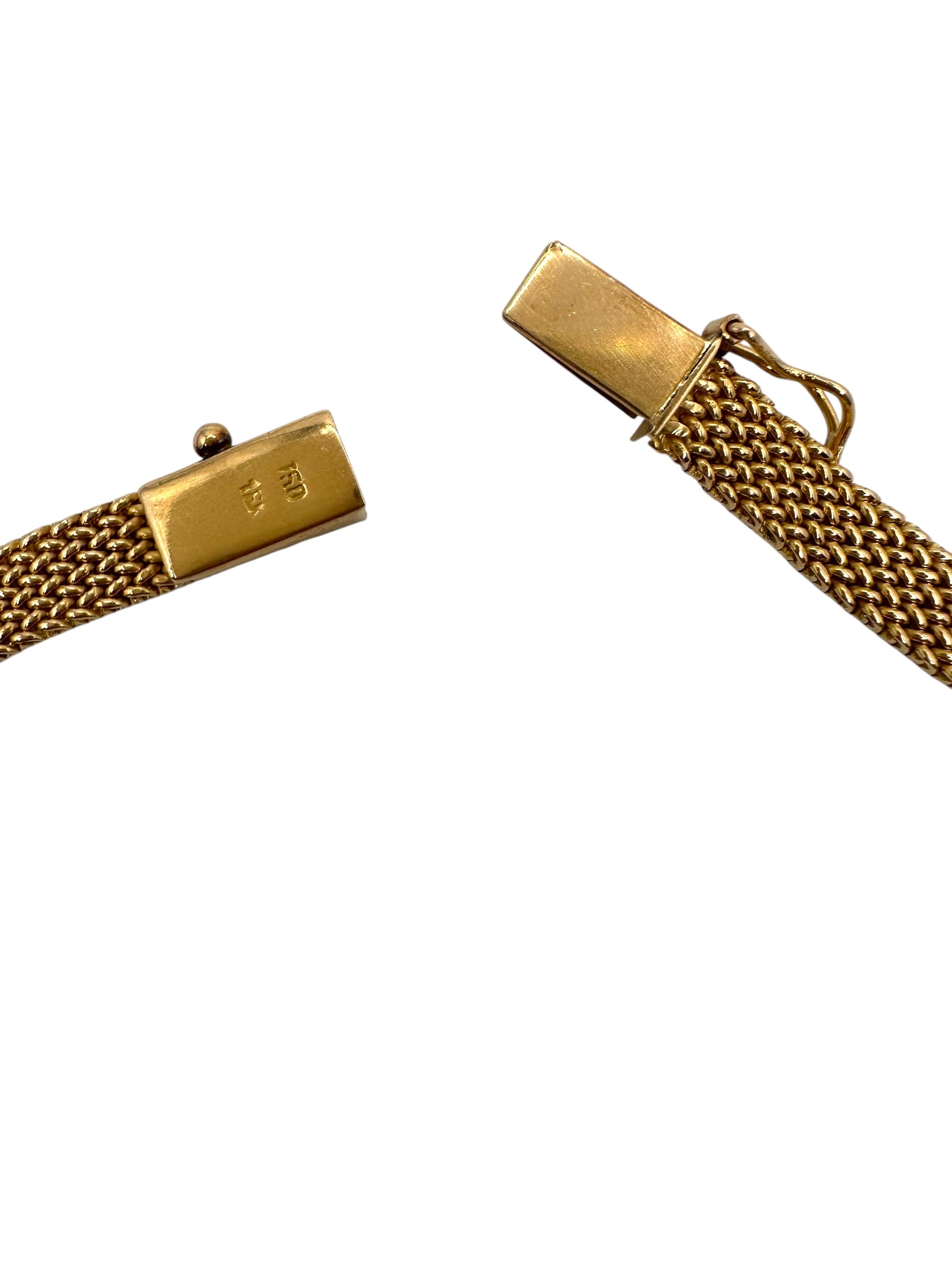 18k Retro Diamond Mesh Necklace