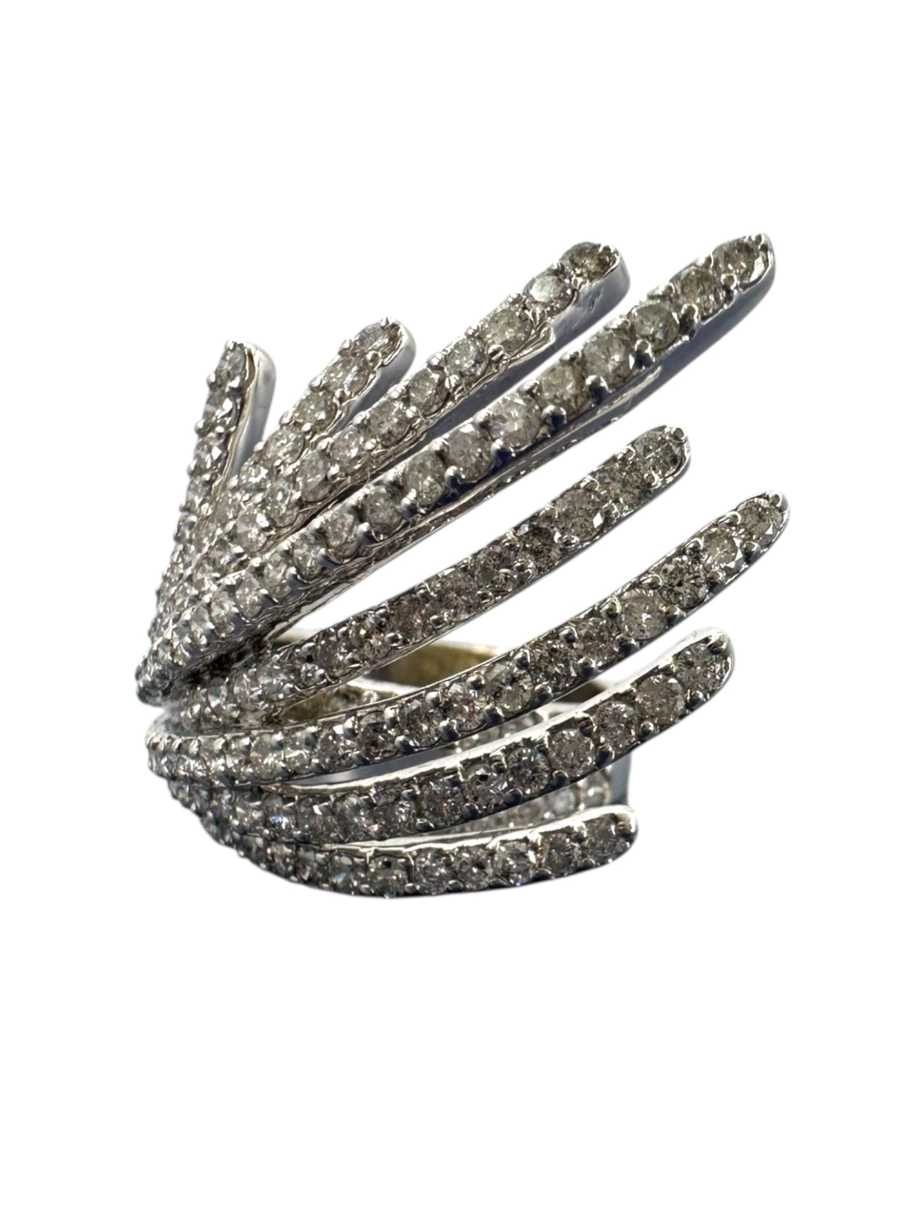 14k Cascading Diamond Cocktail Ring