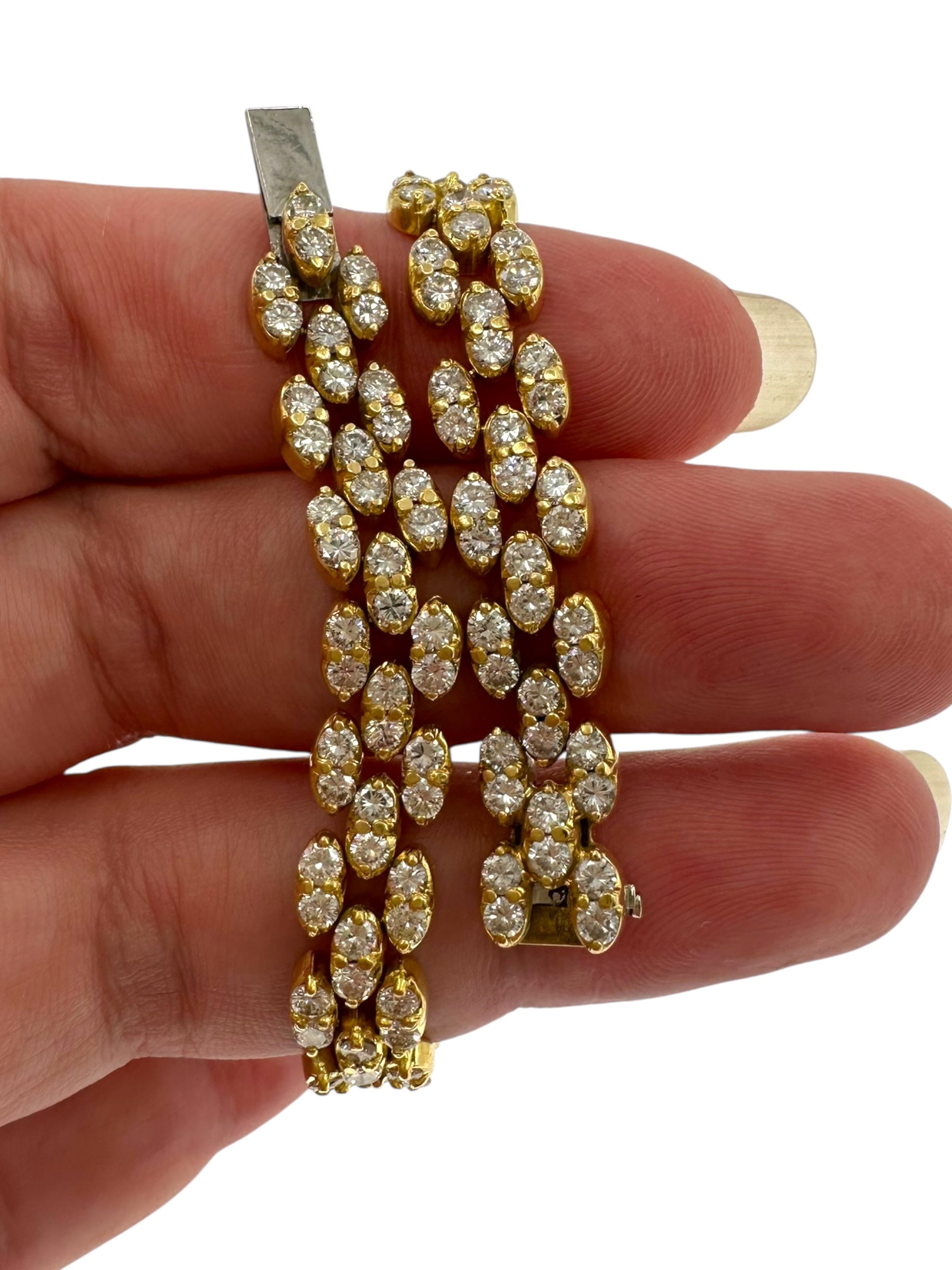 18k Diamond Panther Link Bracelet
