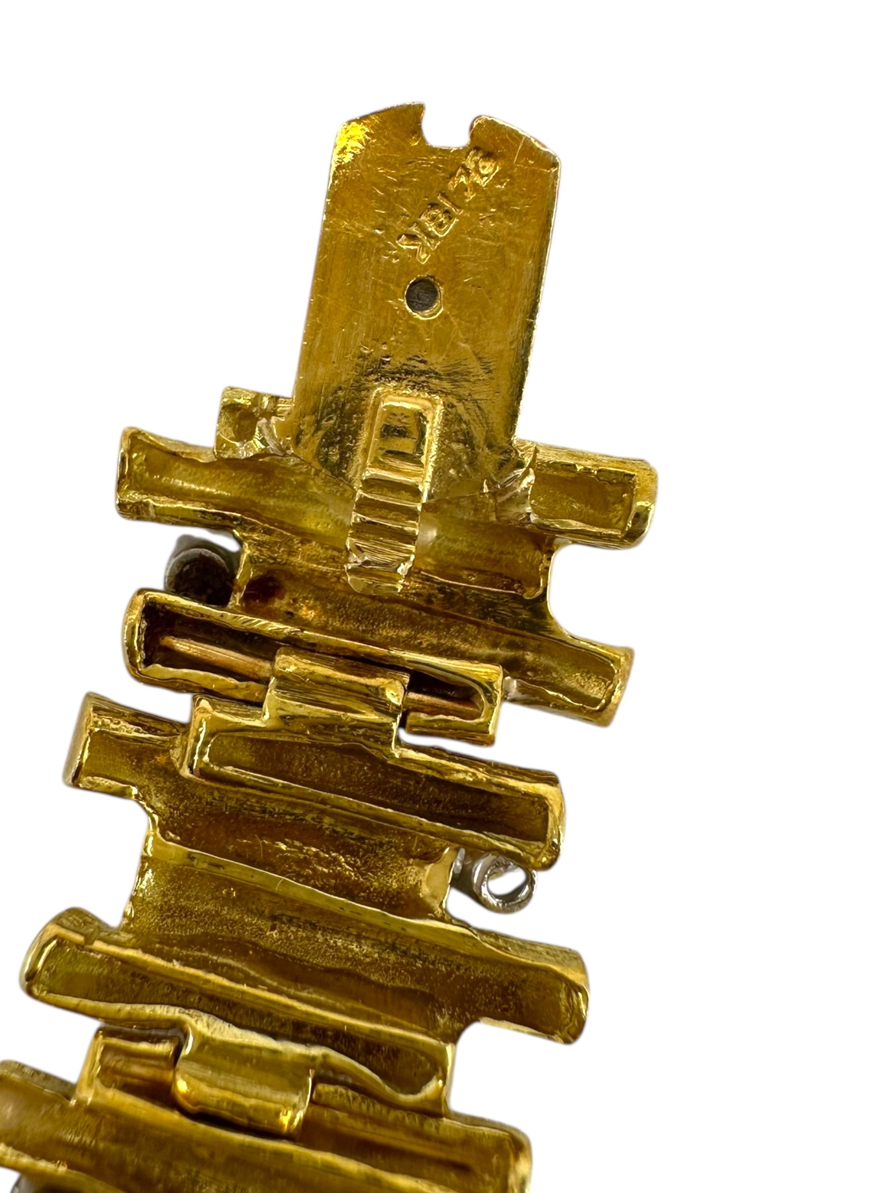 18k Textured Diamond Bracelet