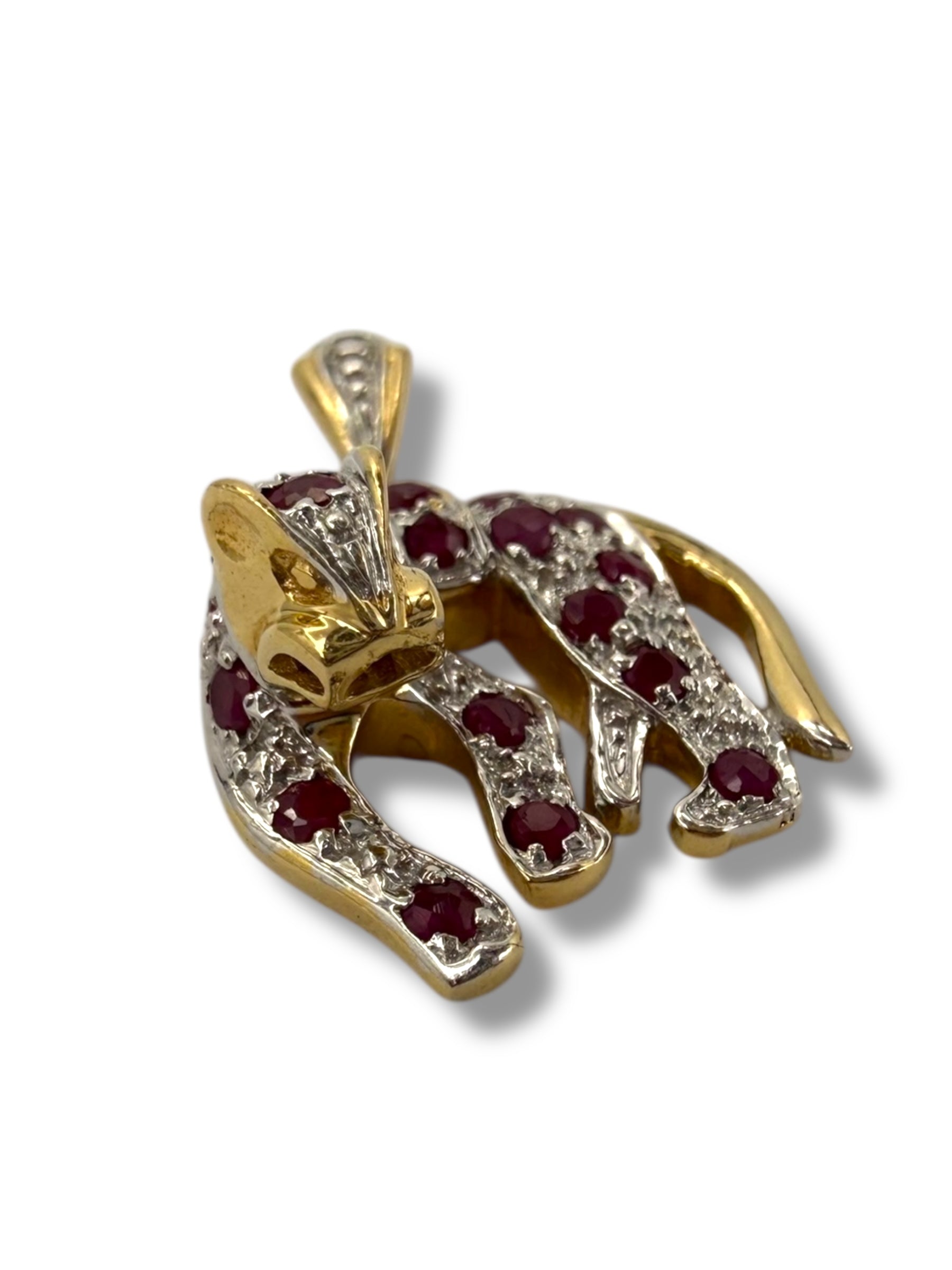 14k Ruby Panther Pendant