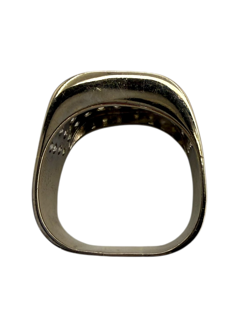 15k Diamond Geometric Ring