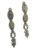 18k/ Platinum Diamond Drop Earrings