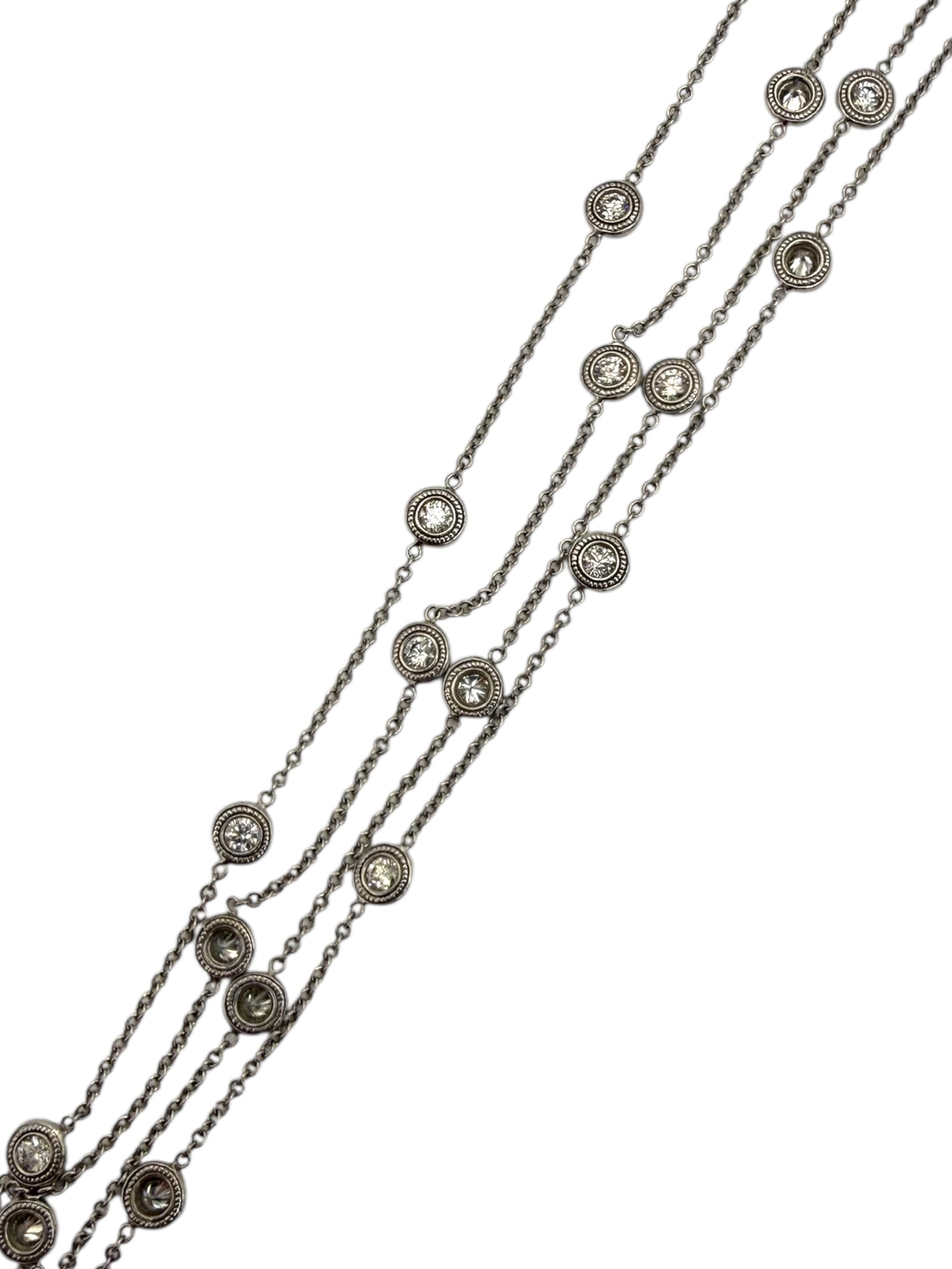 14k Diamond Station Necklace