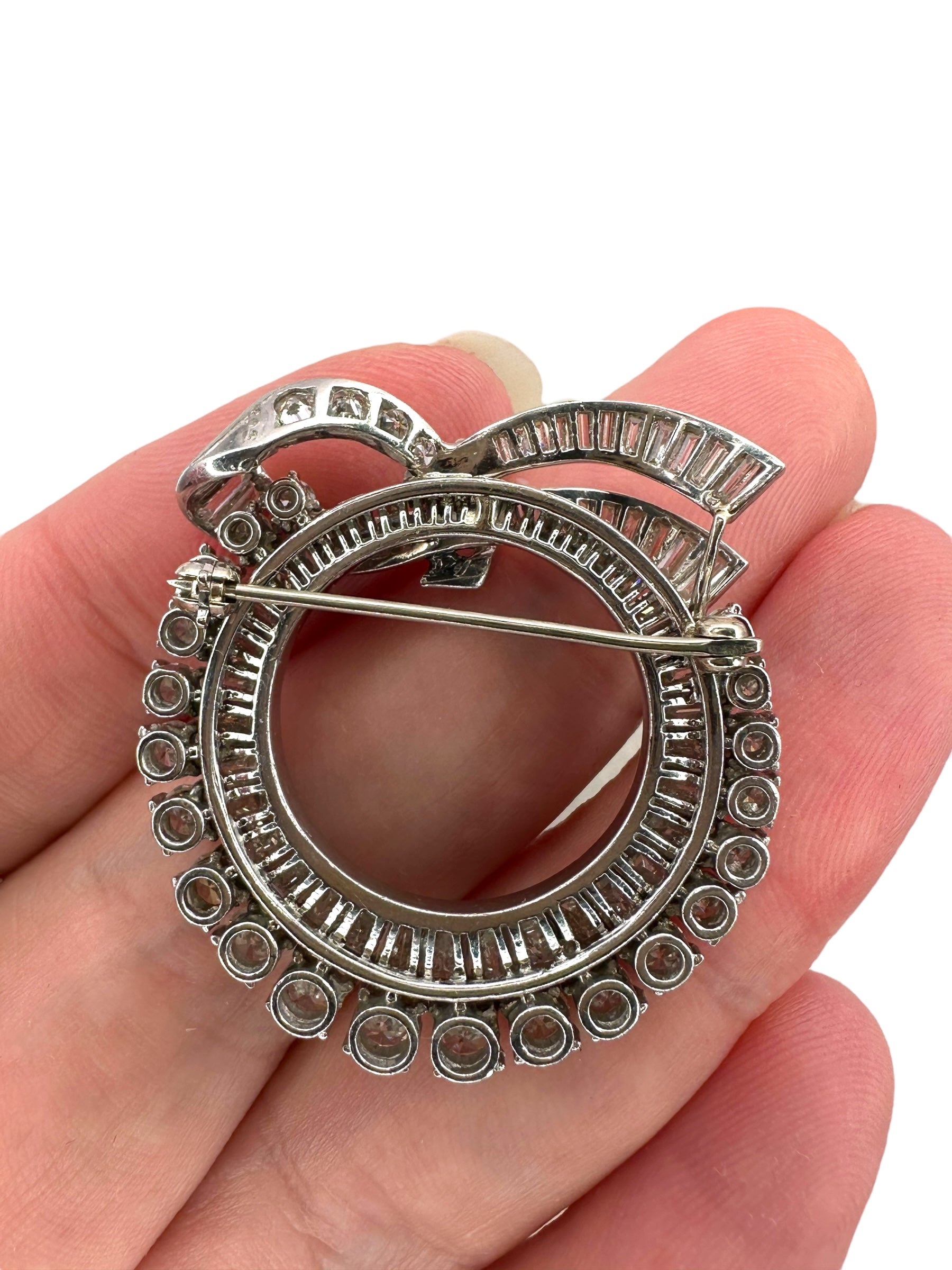 Platinum Diamond Wreath Brooch