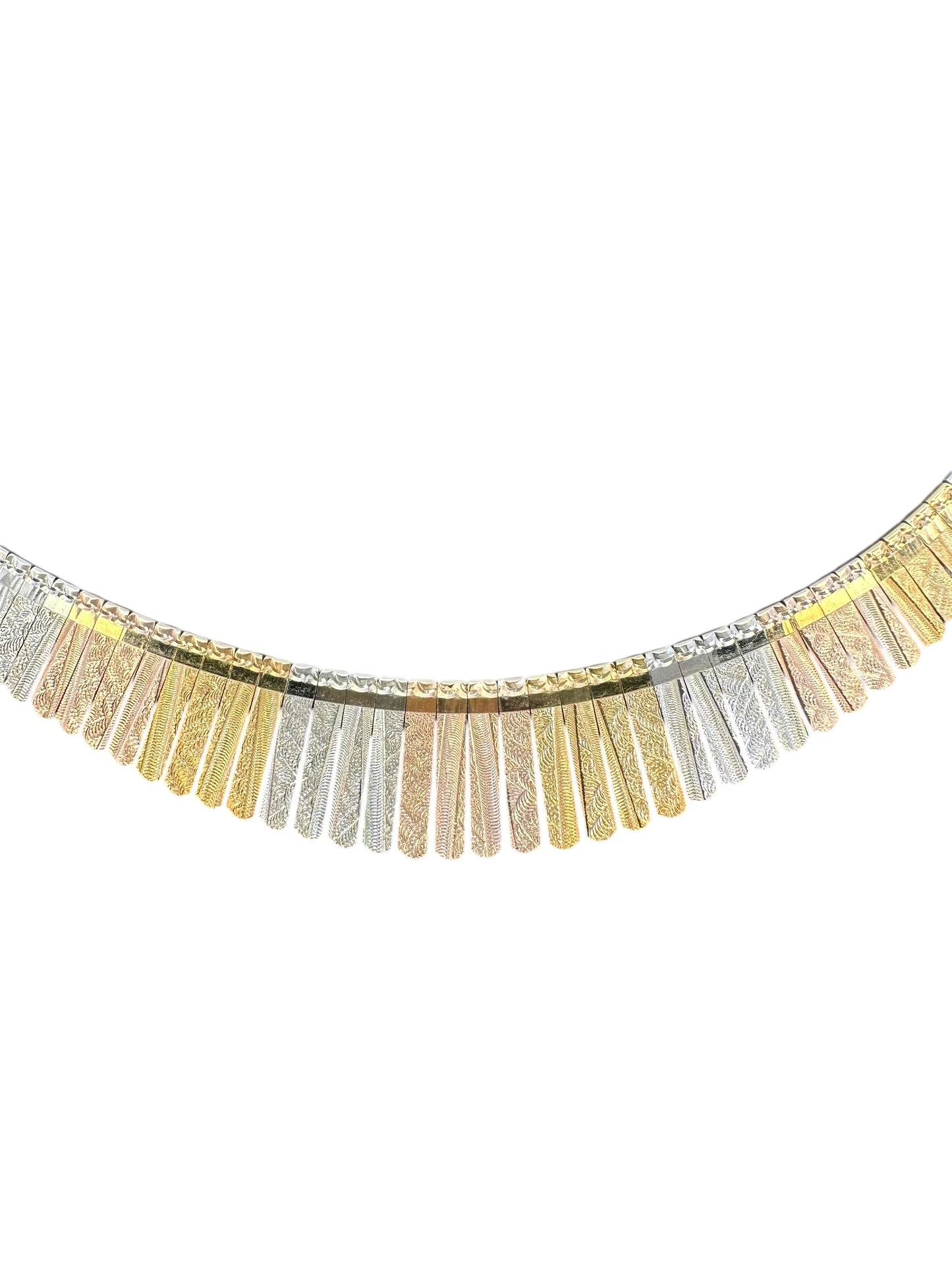 18k Tri-tone Gold Cleopatra Necklace