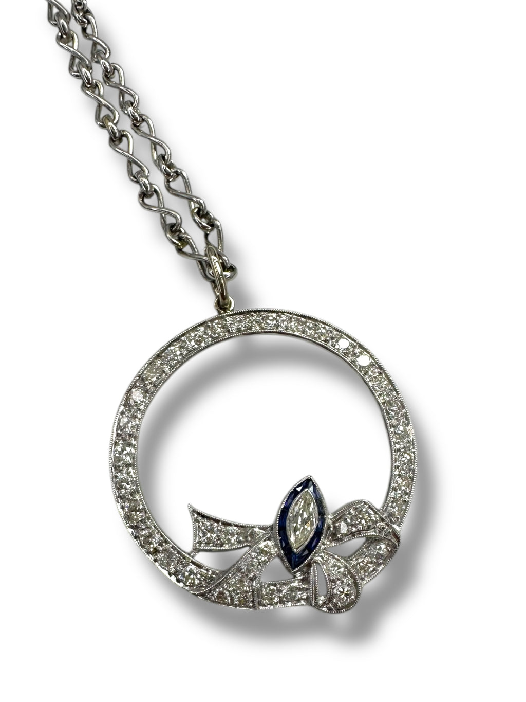 Platinum Diamond Wreath Pendant