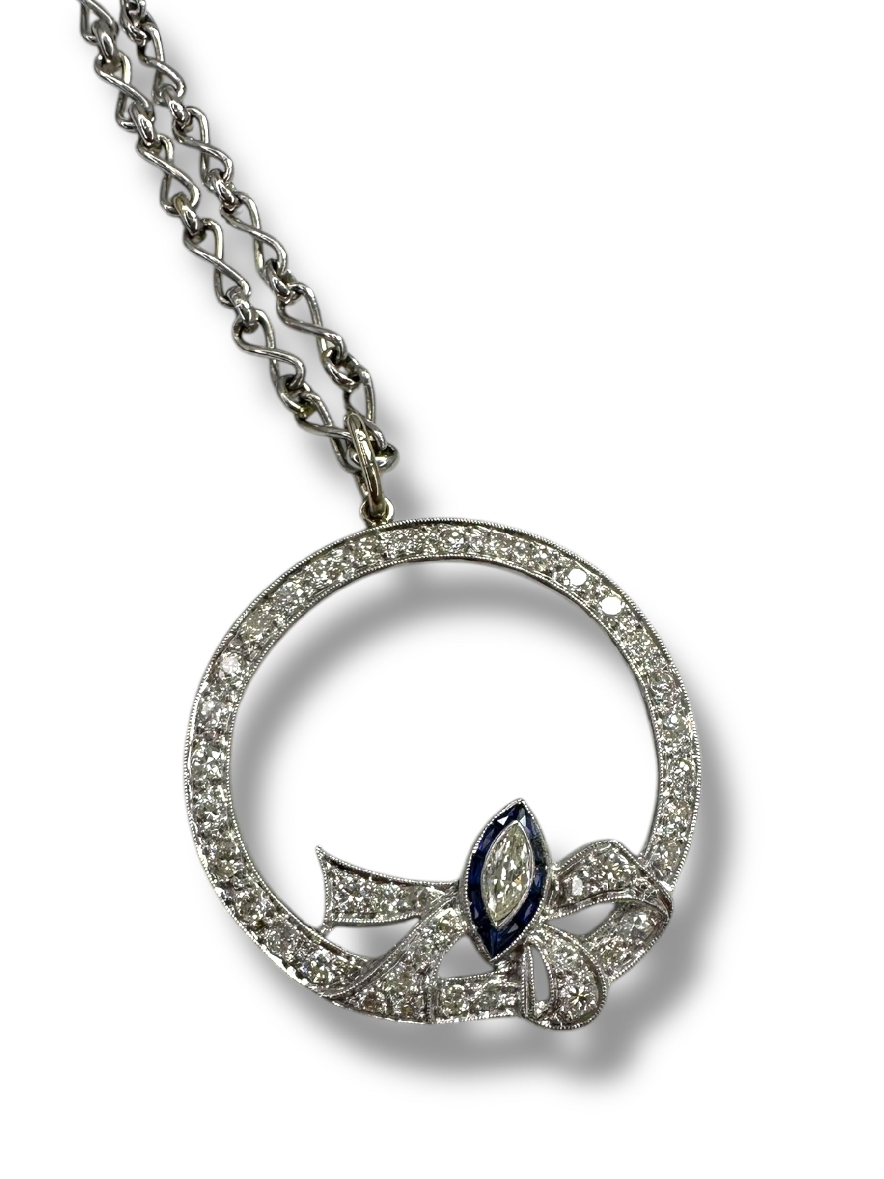 Platinum Diamond Wreath Pendant