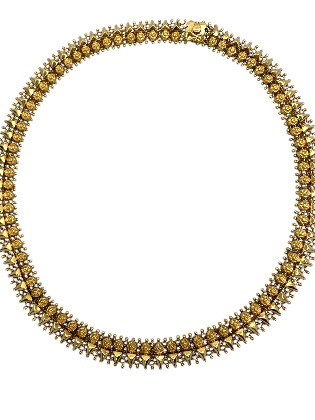 18k Flower Spike Collar Necklace