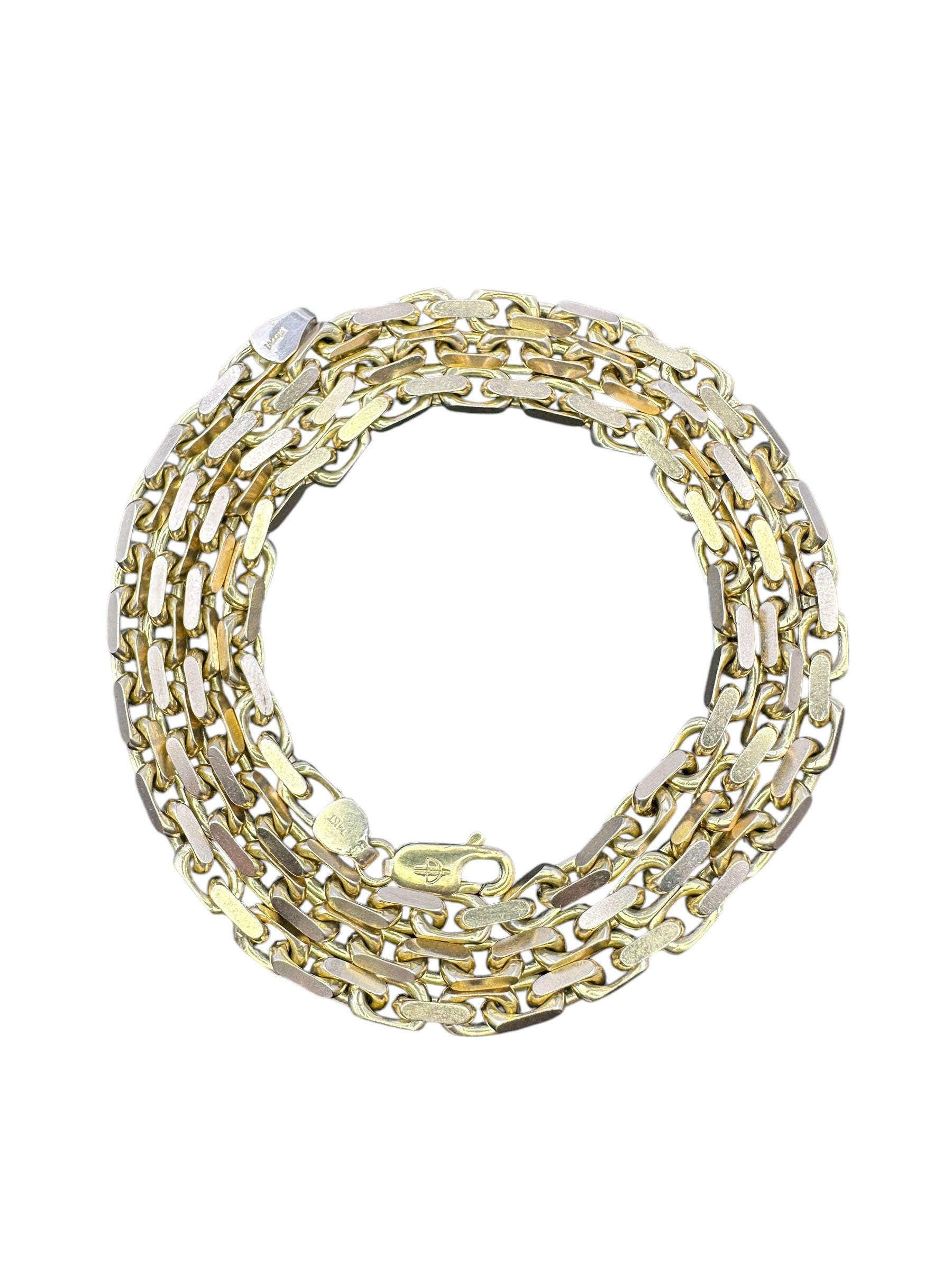 14k Biker Link Chain Necklace - Medium Link