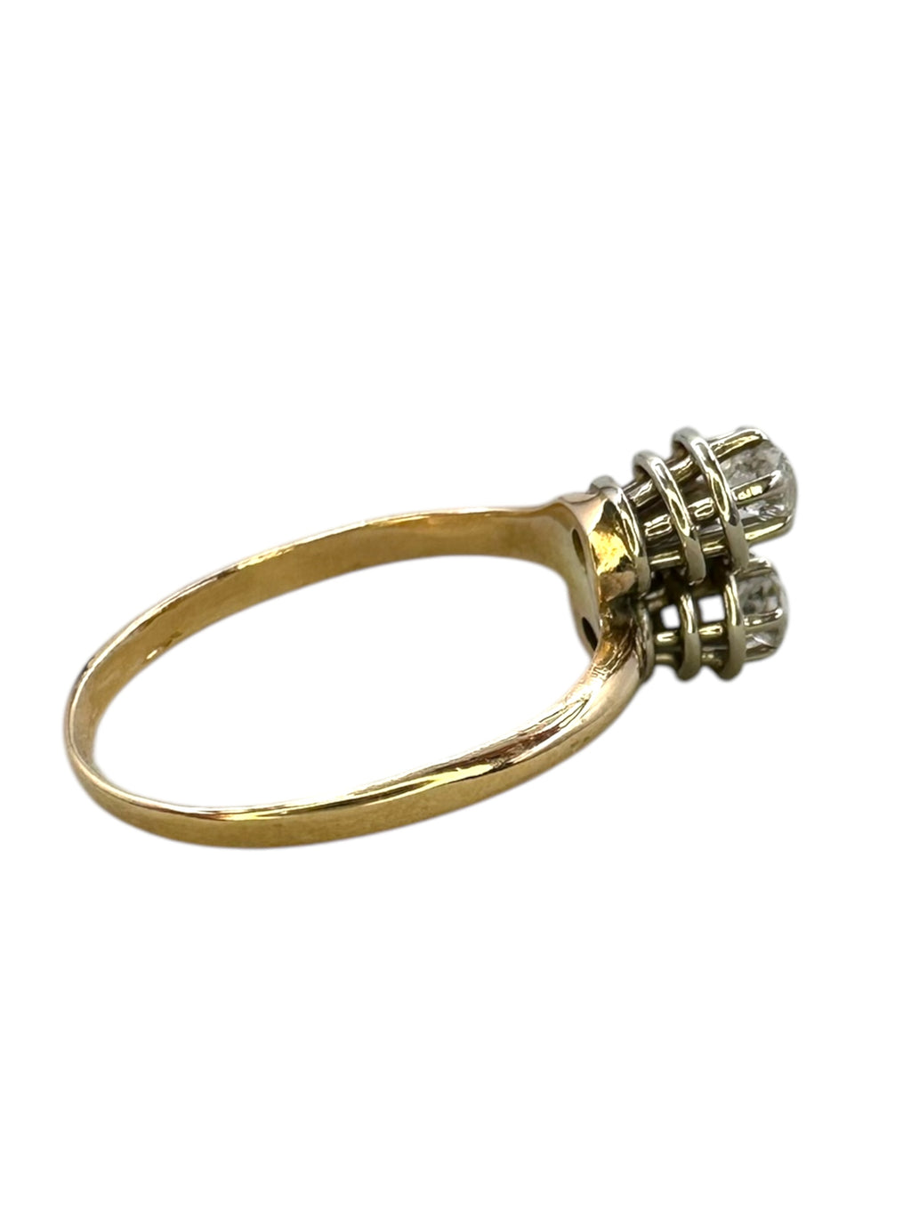 14k Diamond Toi Et Moi Ring