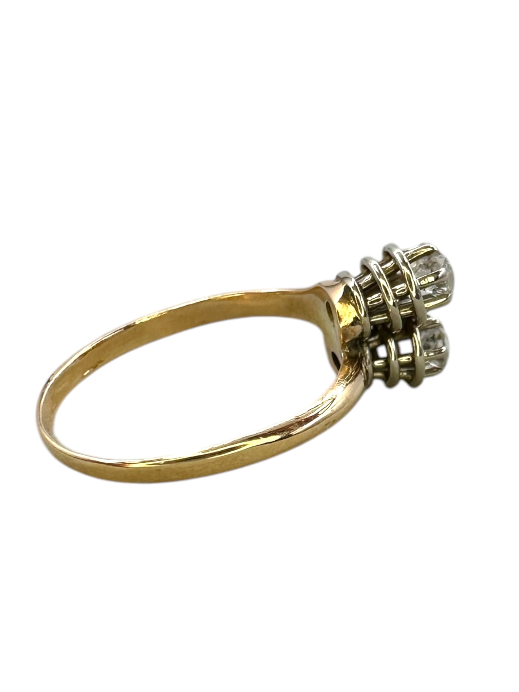14k Diamond Toi Et Moi Ring