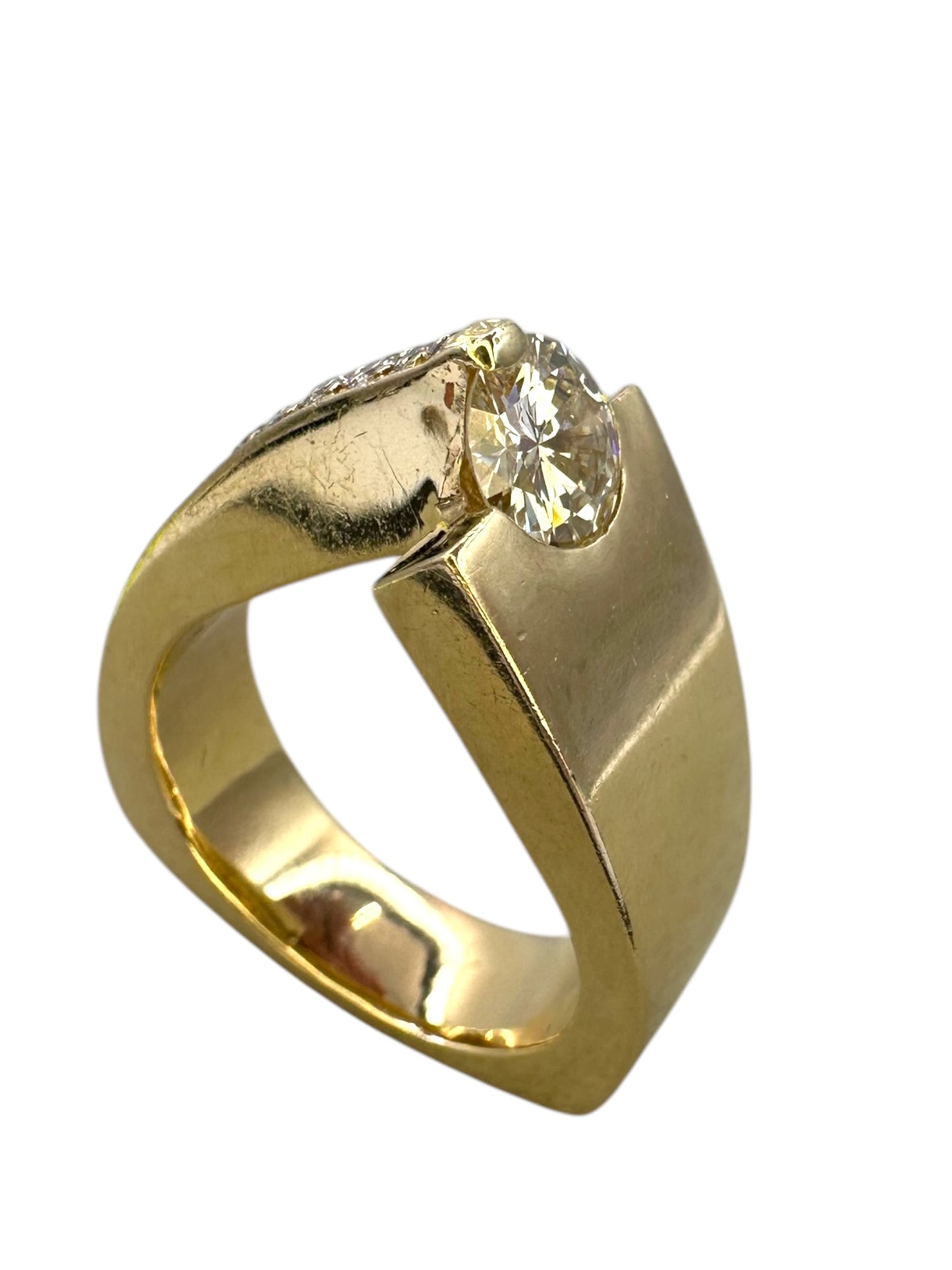 14k Diamond Comet Ring