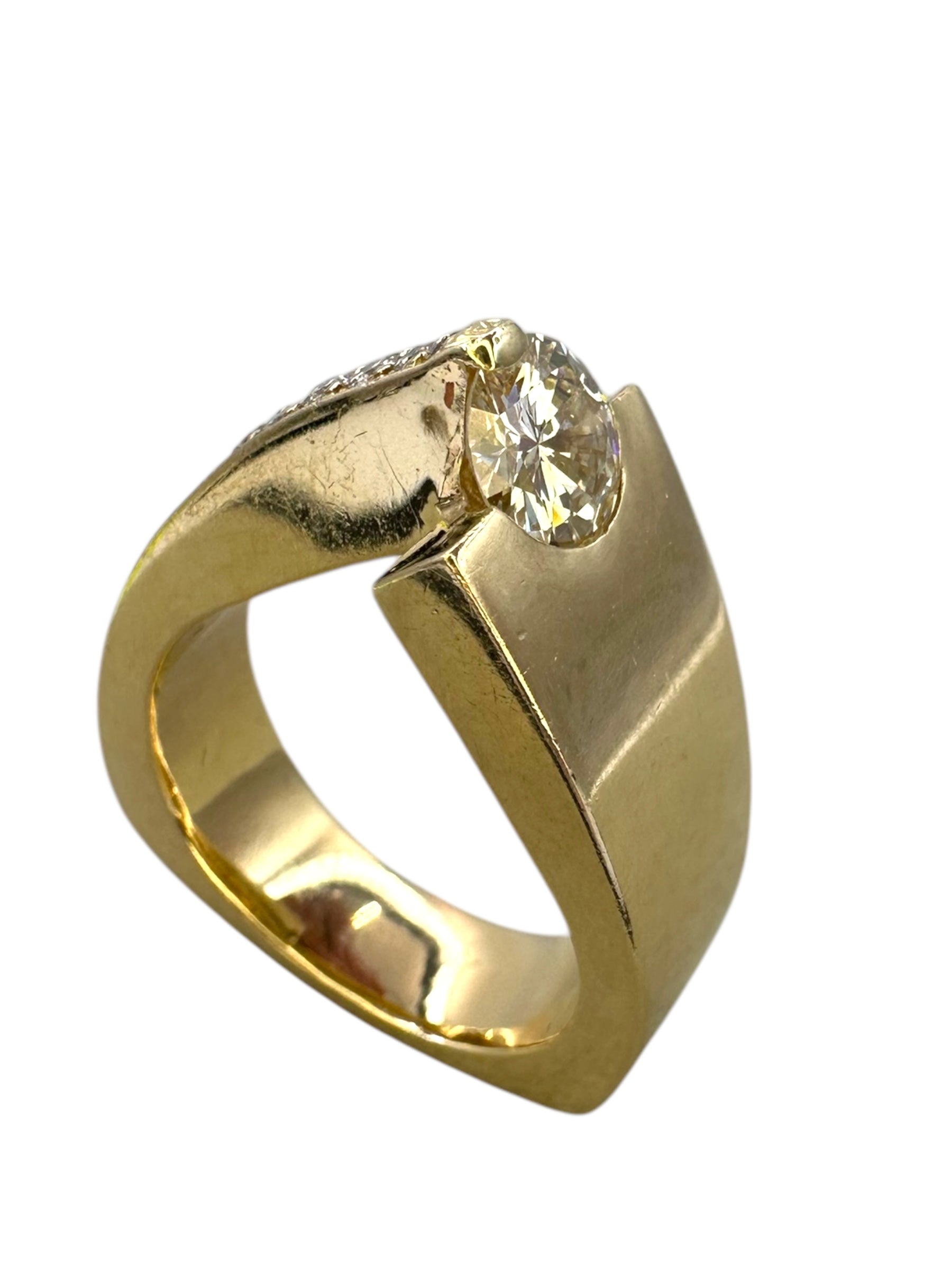 14k Diamond Comet Ring