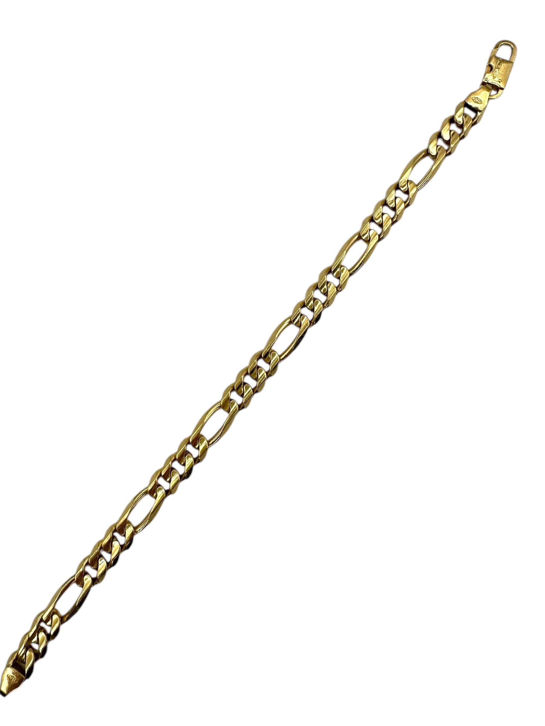 18k Figaro Link Bracelet