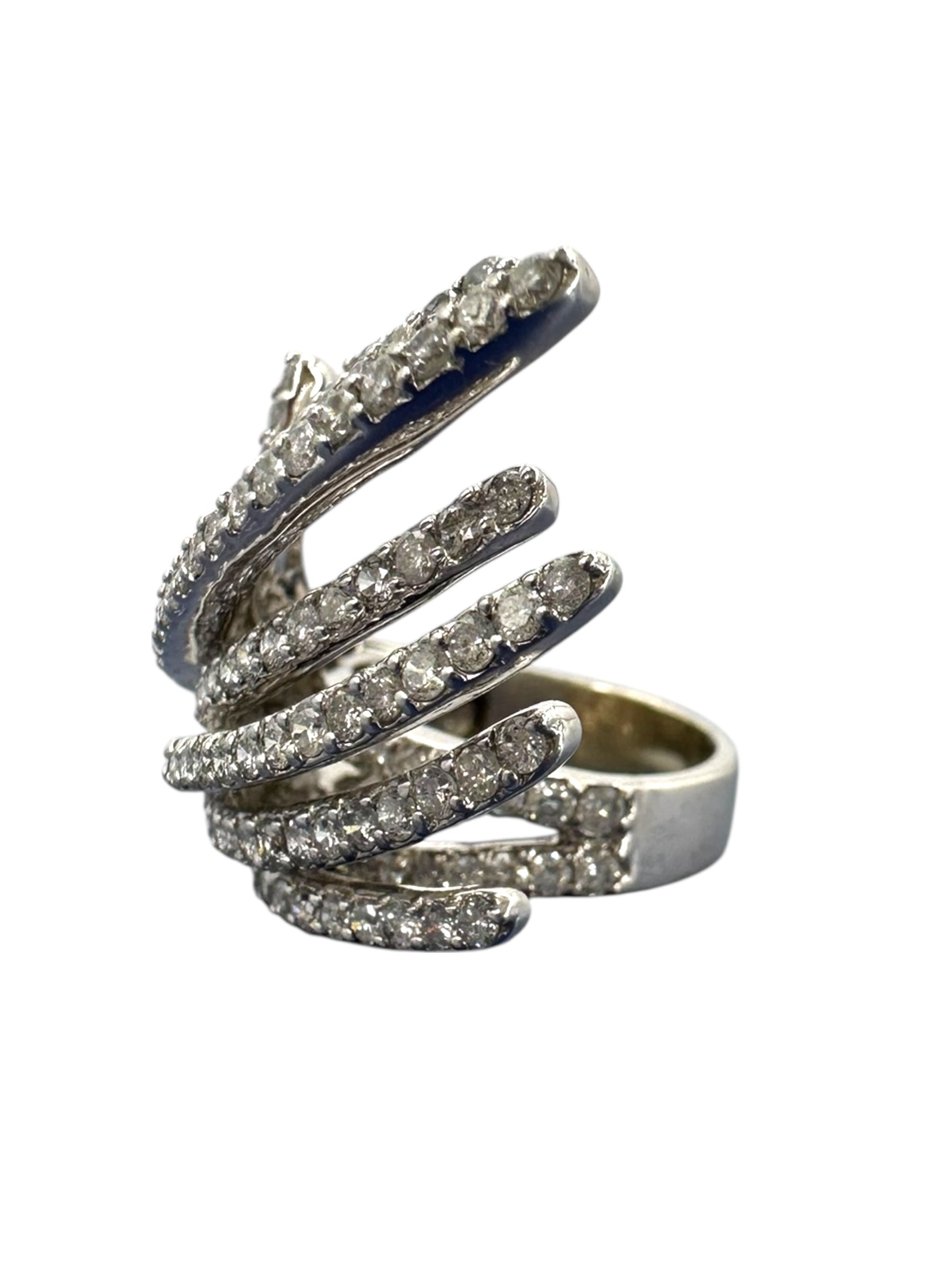 14k Cascading Diamond Cocktail Ring