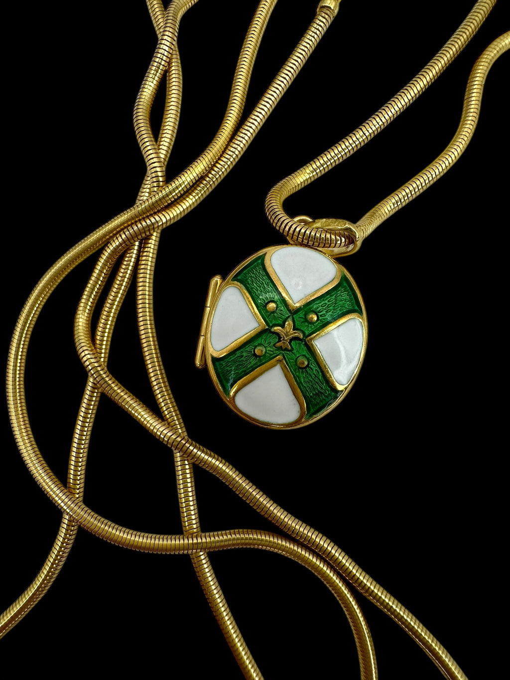 18k Enamel Locket