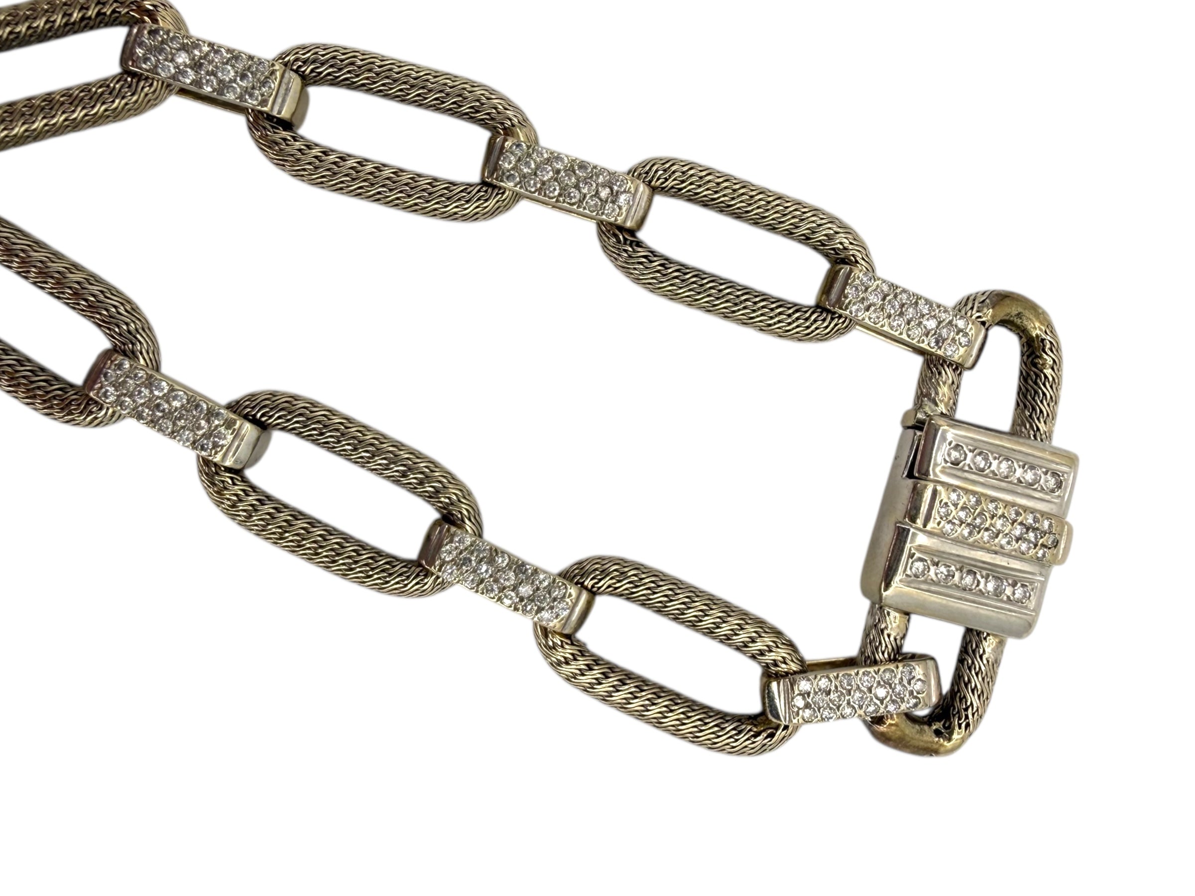 18k Woven Link Chain Bracelet