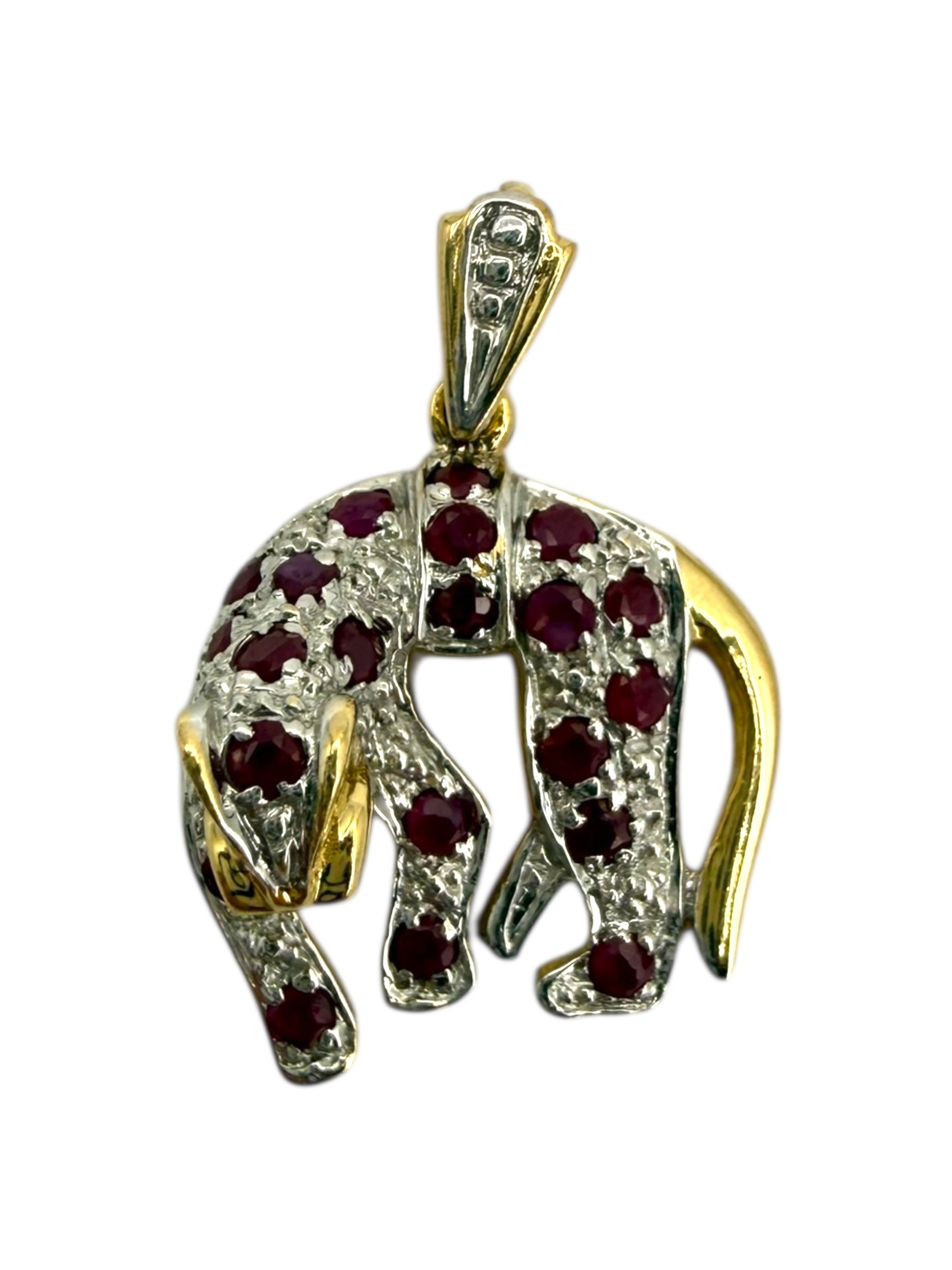 14k Ruby Panther Pendant