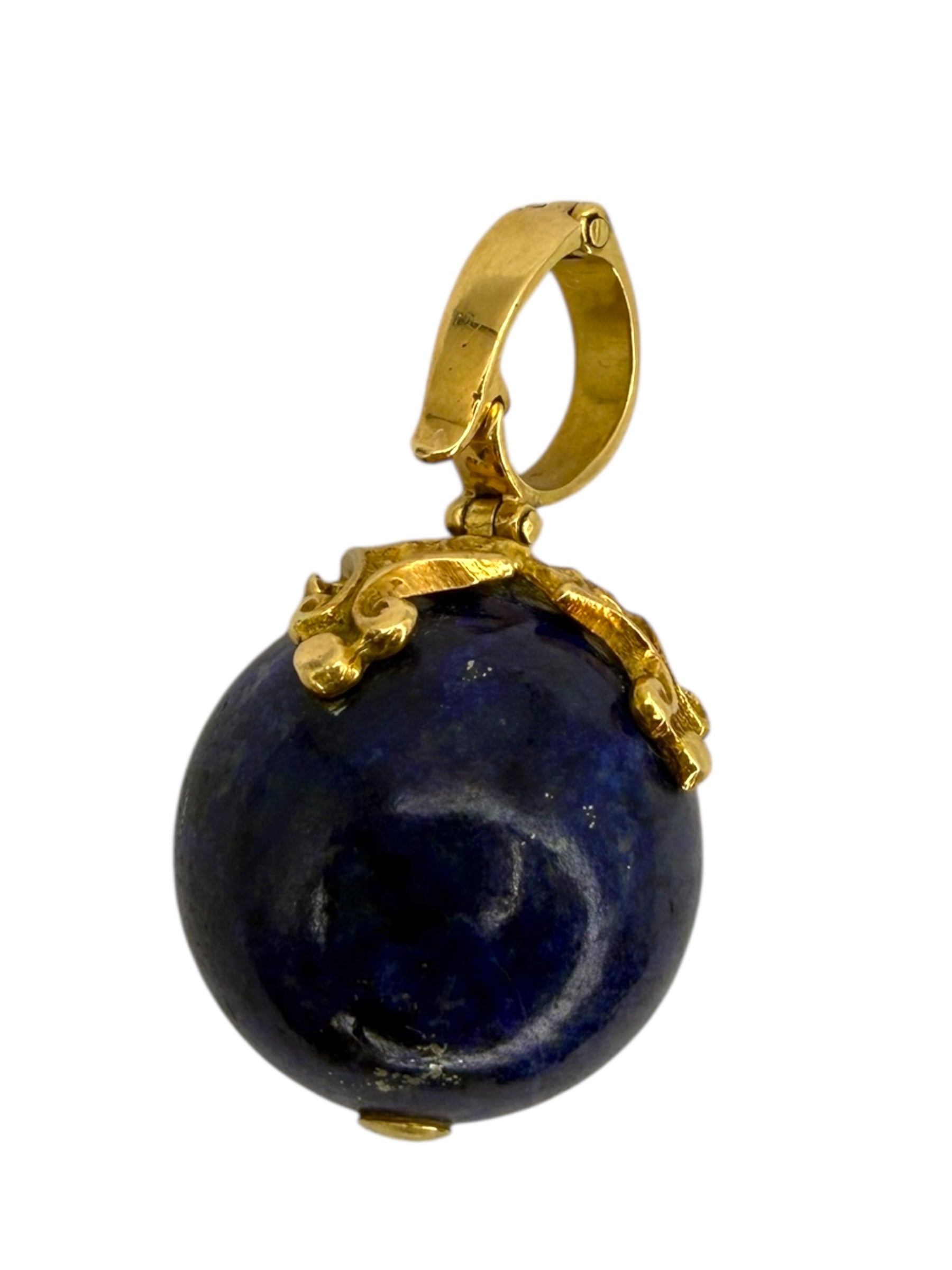 18k Lapis Ball Pendant
