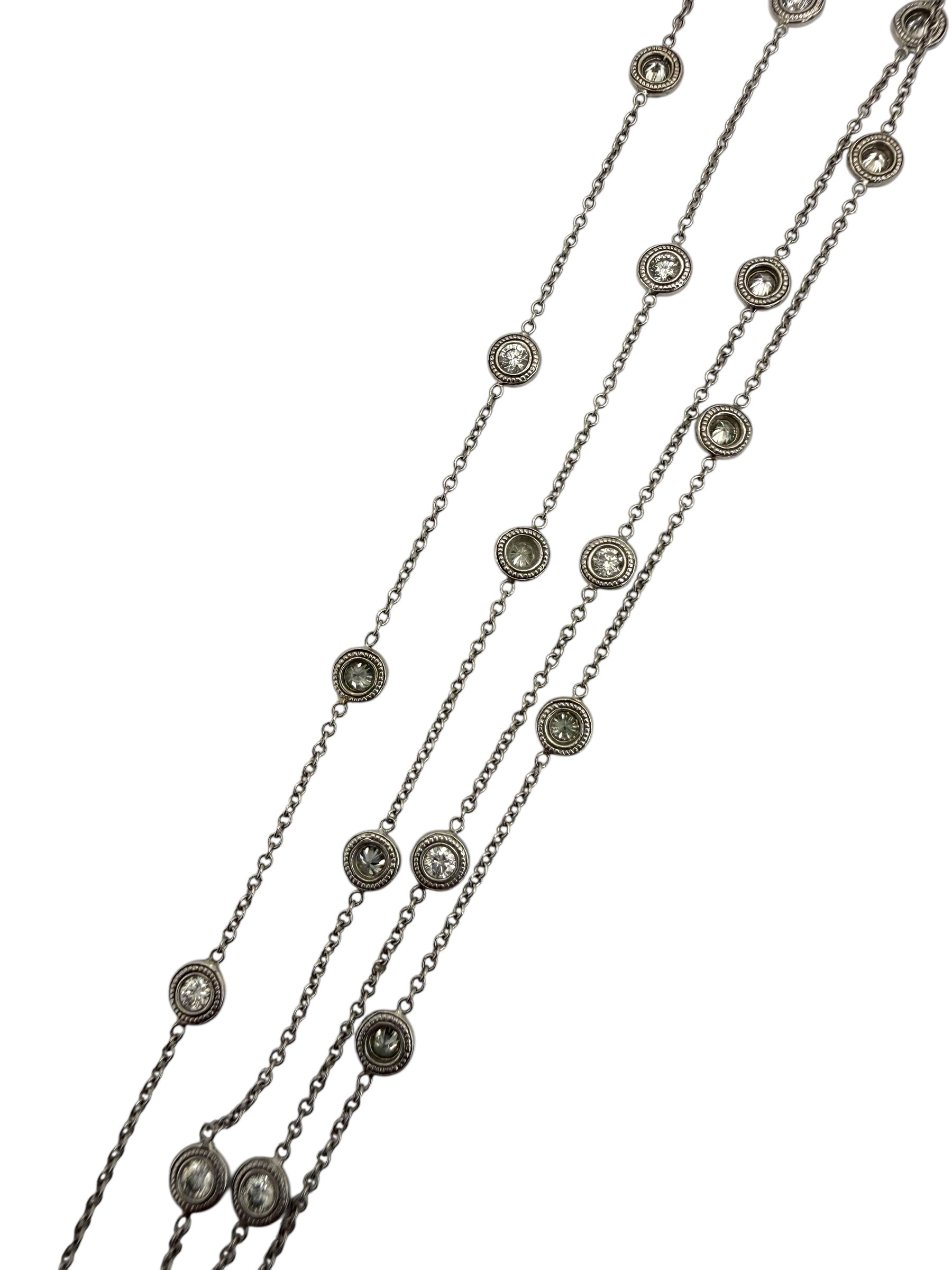 14k Diamond Station Necklace