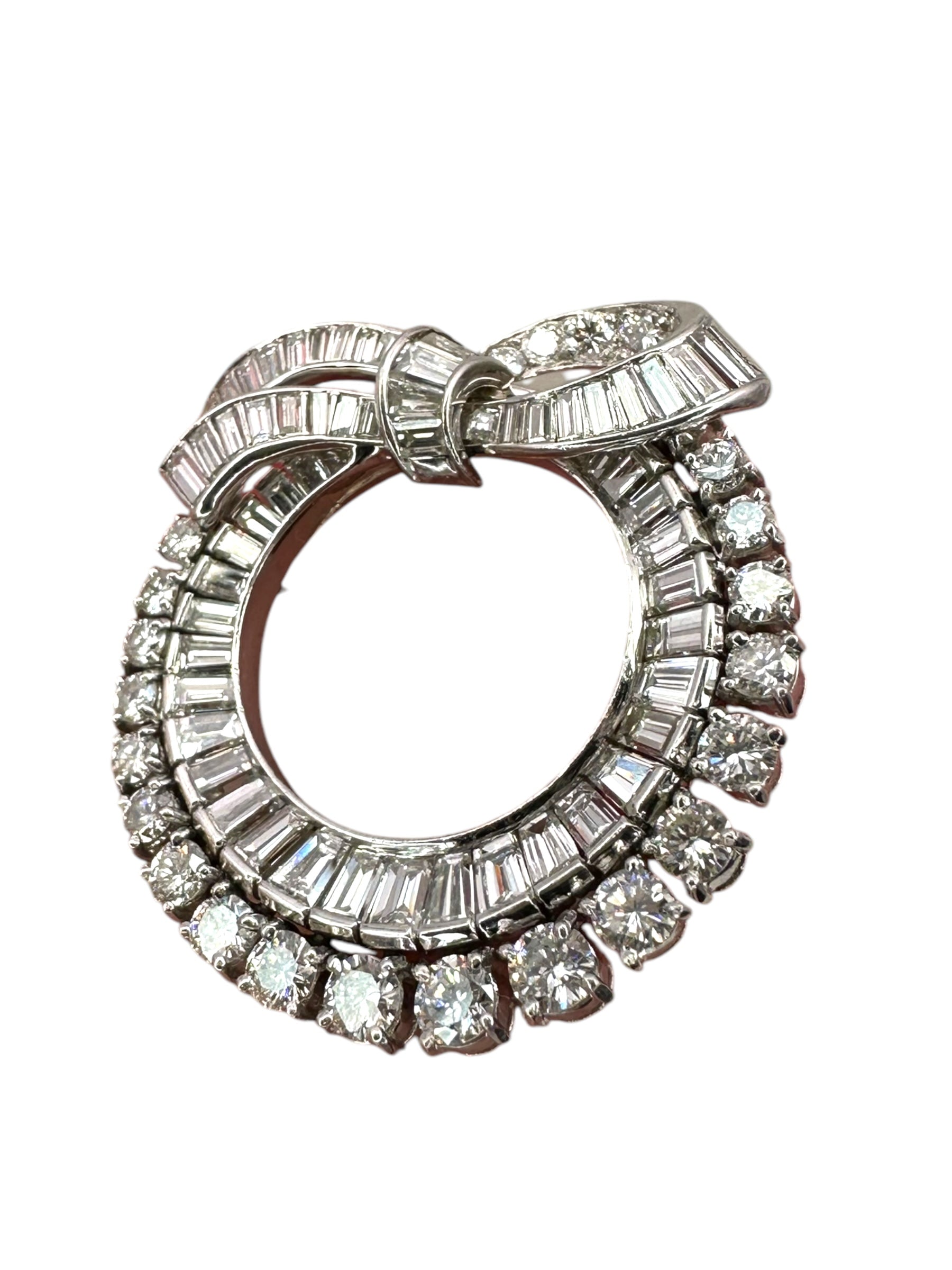Platinum Diamond Wreath Brooch