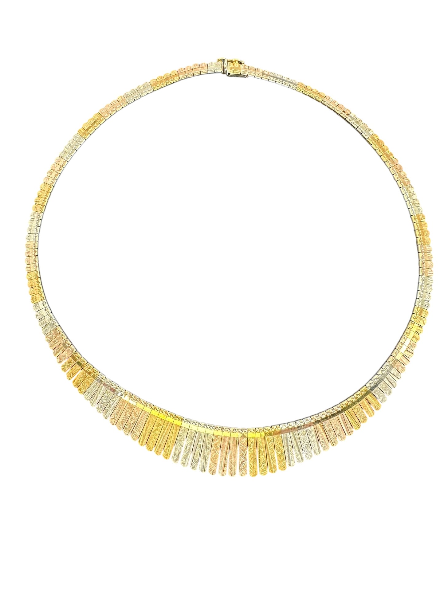 18k Tri-tone Gold Cleopatra Necklace