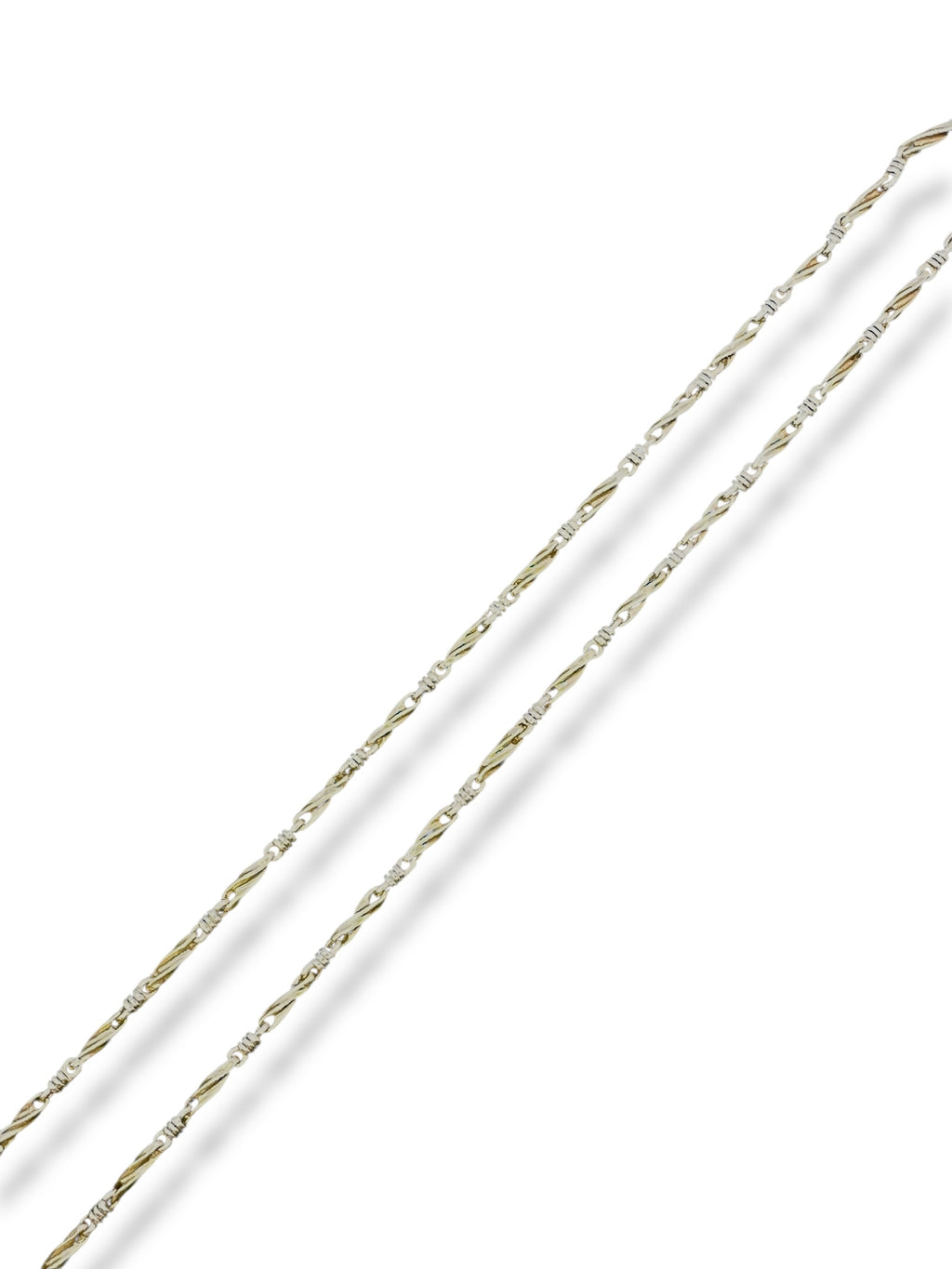 14k Two Tone Twist Link Necklace