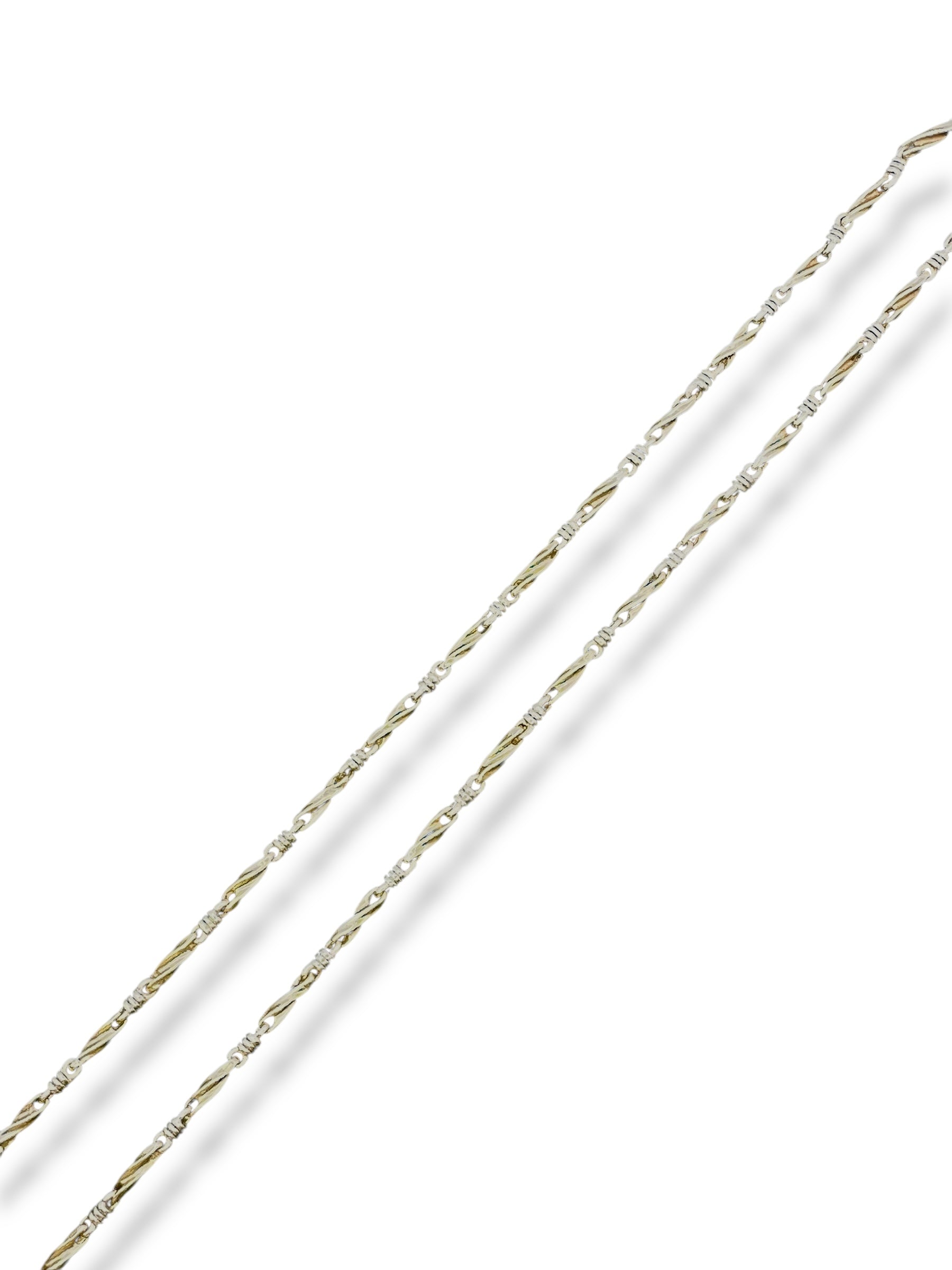14k Two Tone Twist Link Necklace