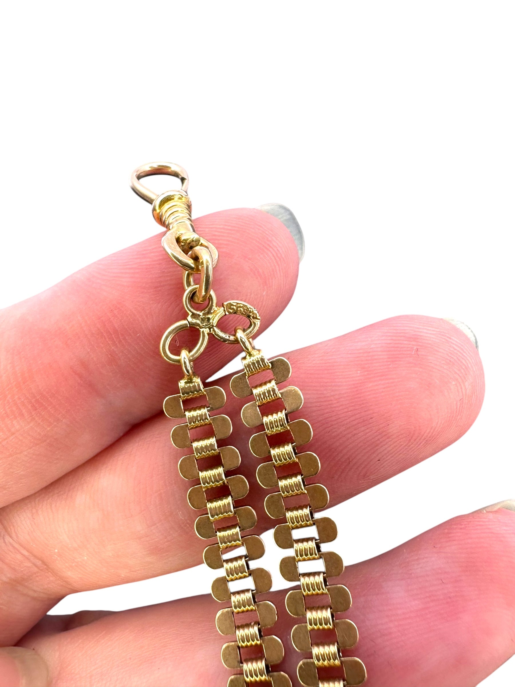 14k Rosy Victorian Heart Orb Watch Fob