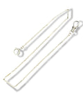 14k White Gold Geometric Bar Link Watch Chain