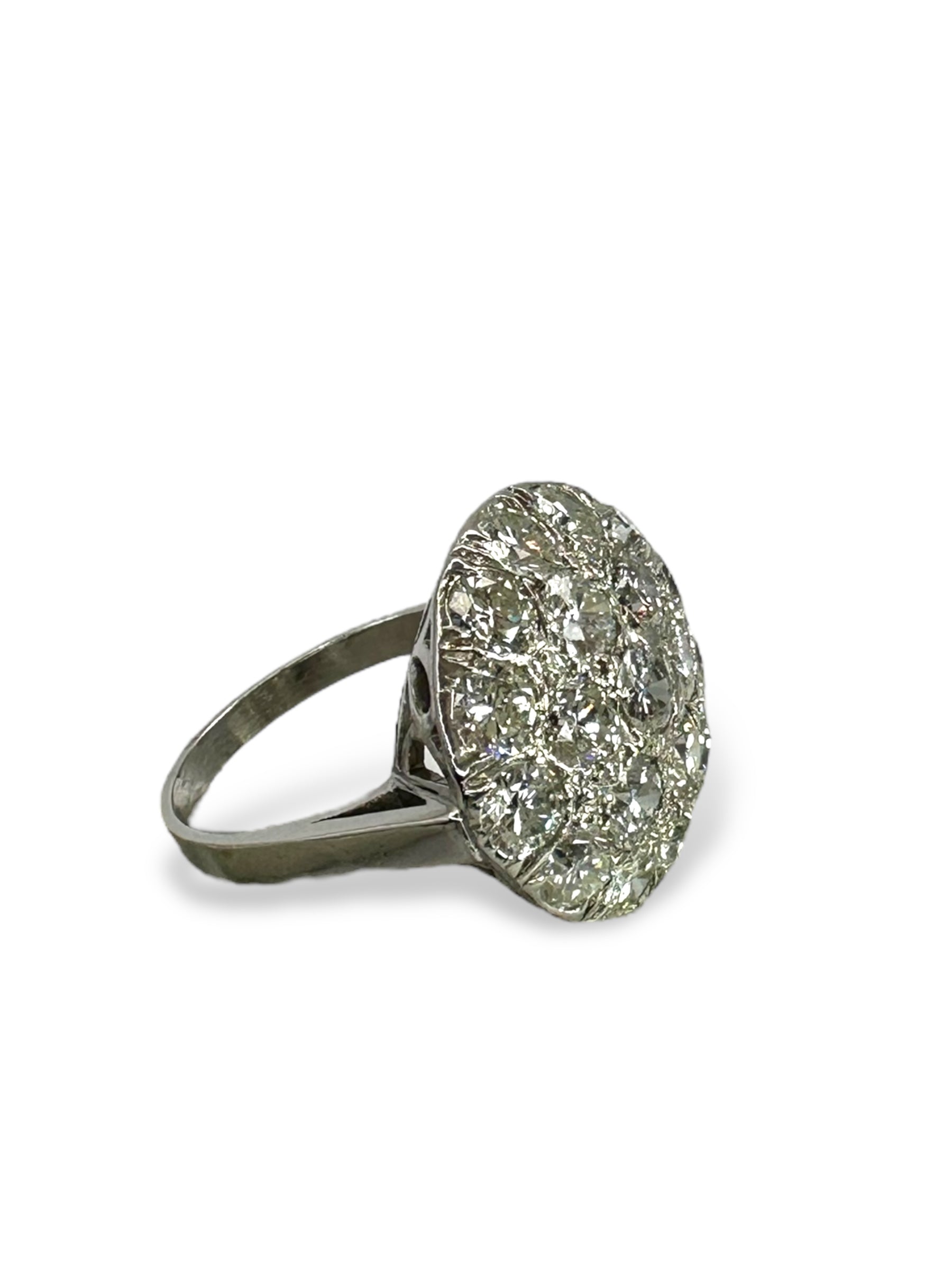 Platinum Diamond Cocktail Ring