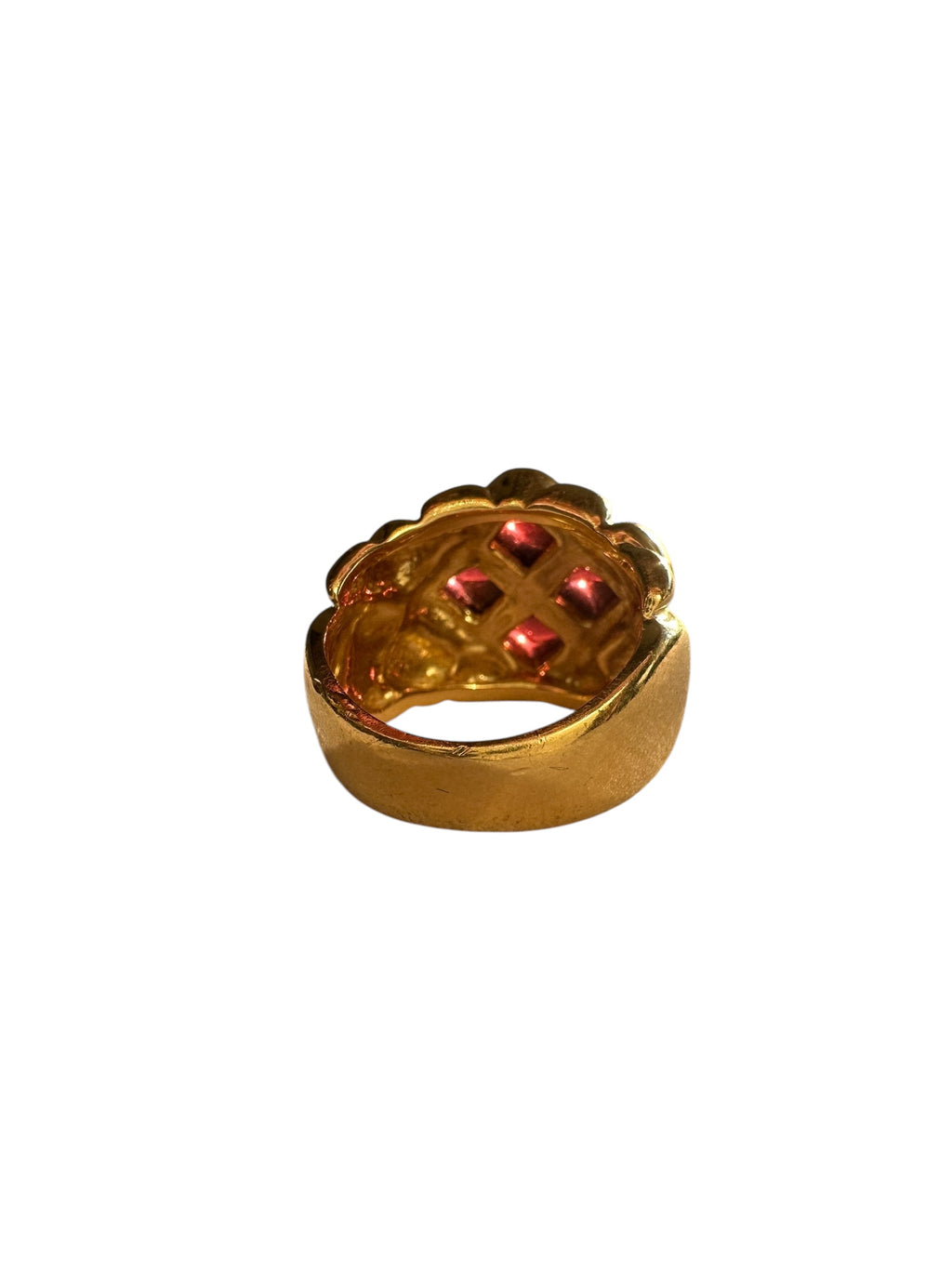 18k Tourmaline Diamond Clover Ring
