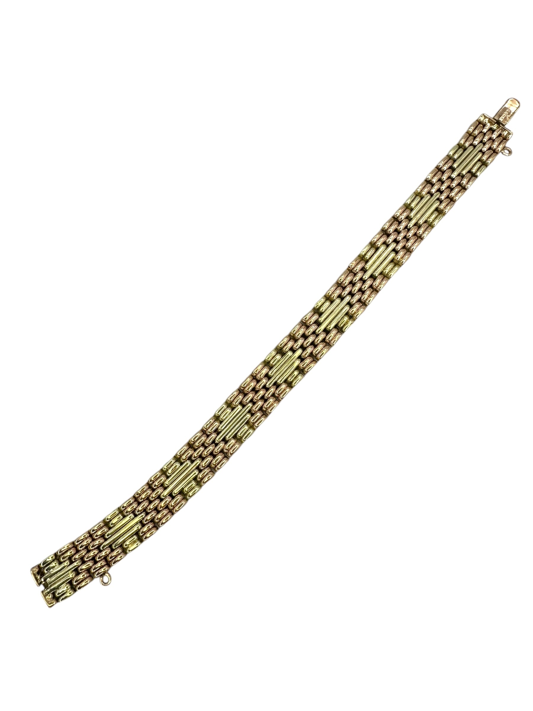 14k Imperial Russian Gate Link Bracelet