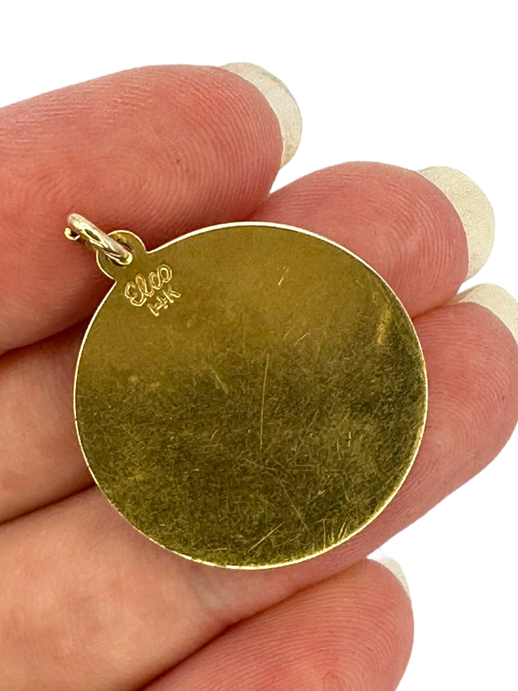 14k Enamel Nautical Flag Pendant