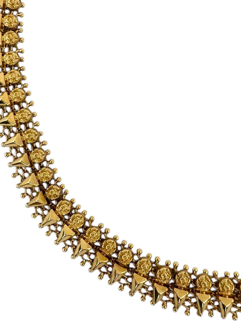 18k Flower Spike Collar Necklace