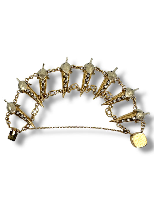 14k Diamond Pepper Bracelet