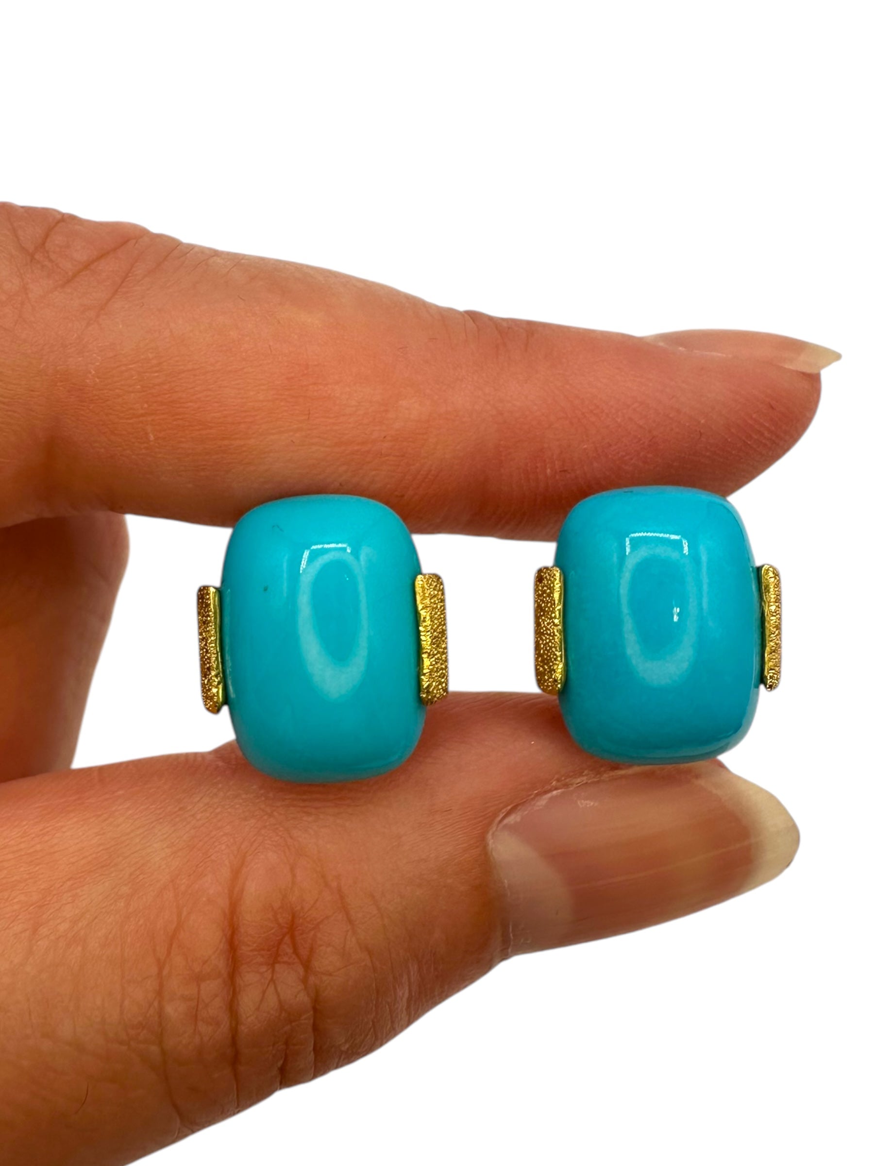 18k Turquoise Earrings