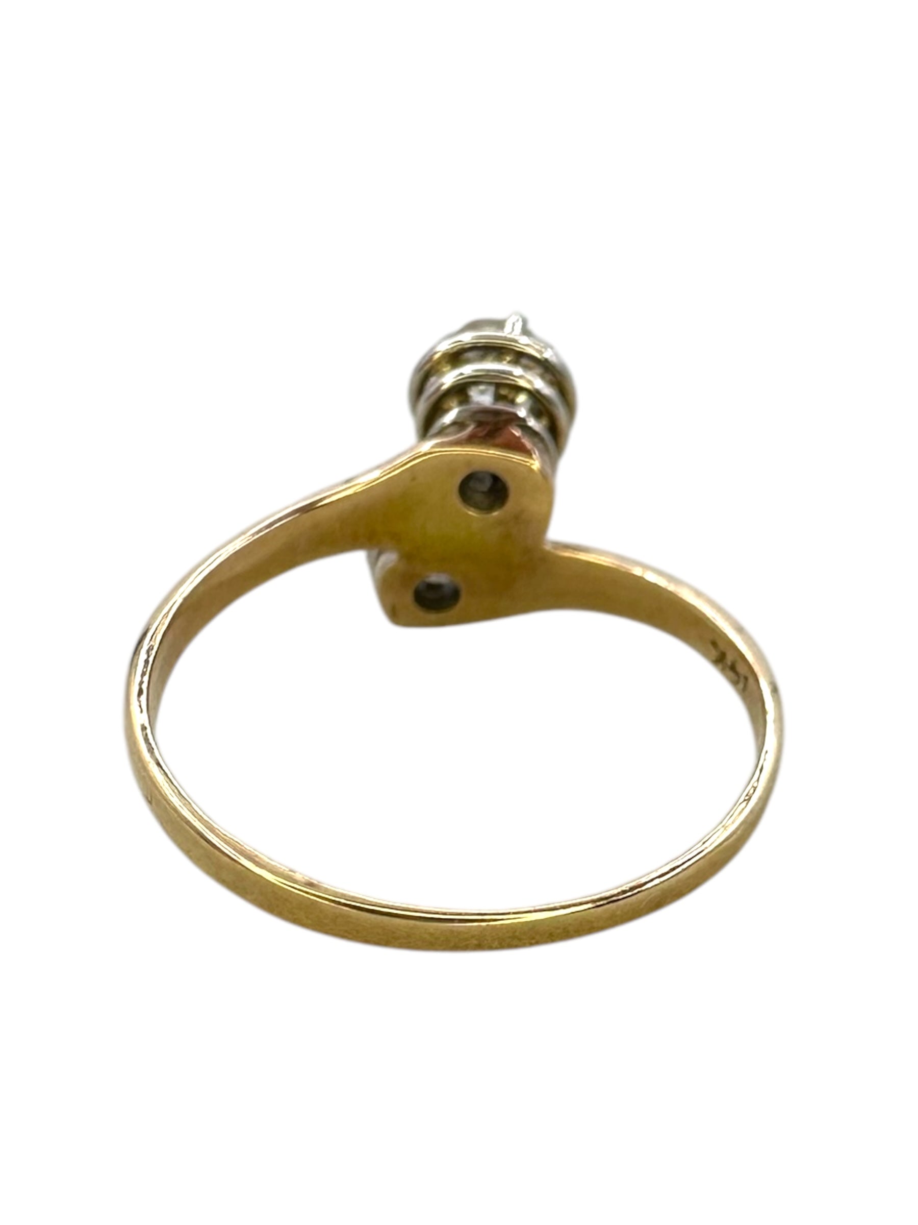 14k Diamond Toi Et Moi Ring