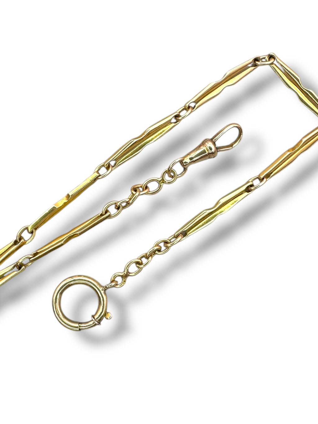 18k Bar Link Watch Chain