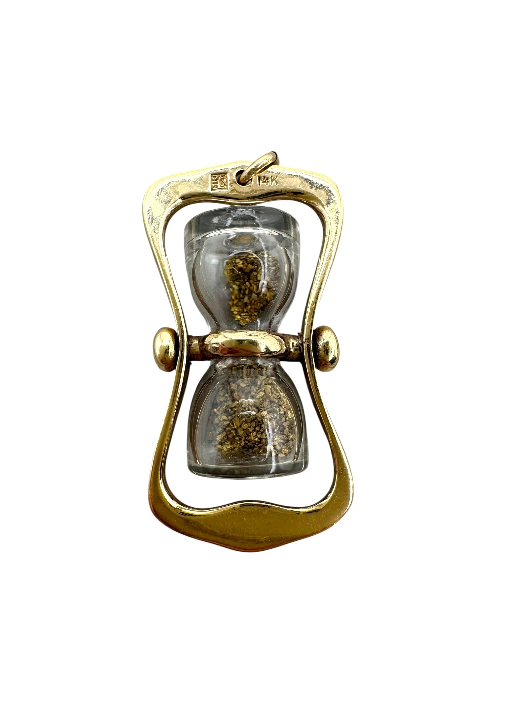14k Hourglass Pendant