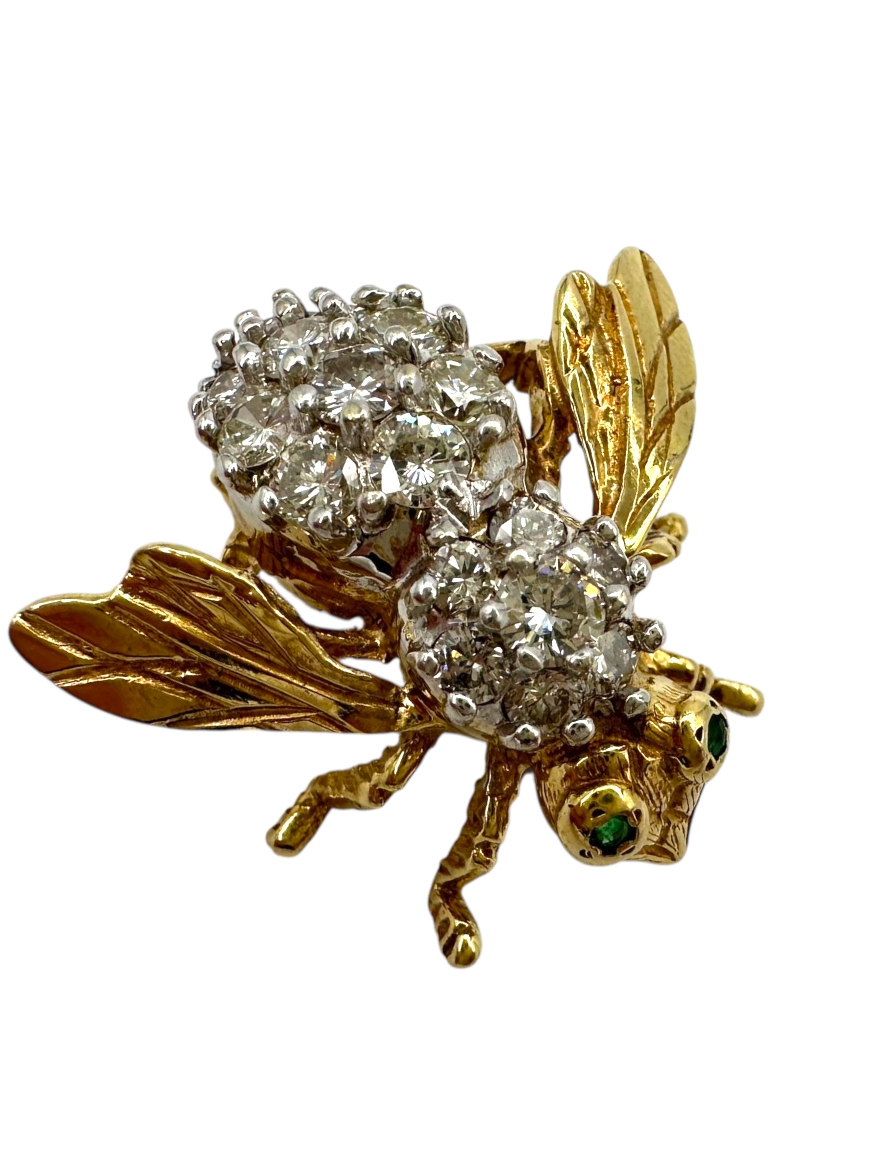 14k Diamond Bee Pin