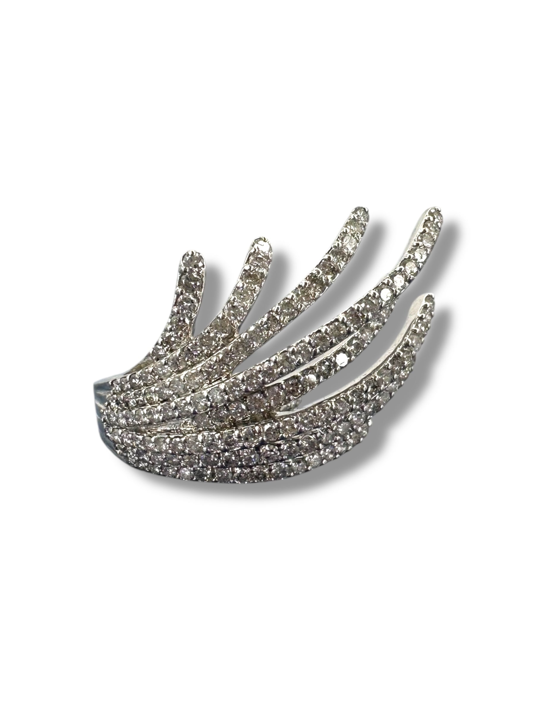 14k Cascading Diamond Cocktail Ring