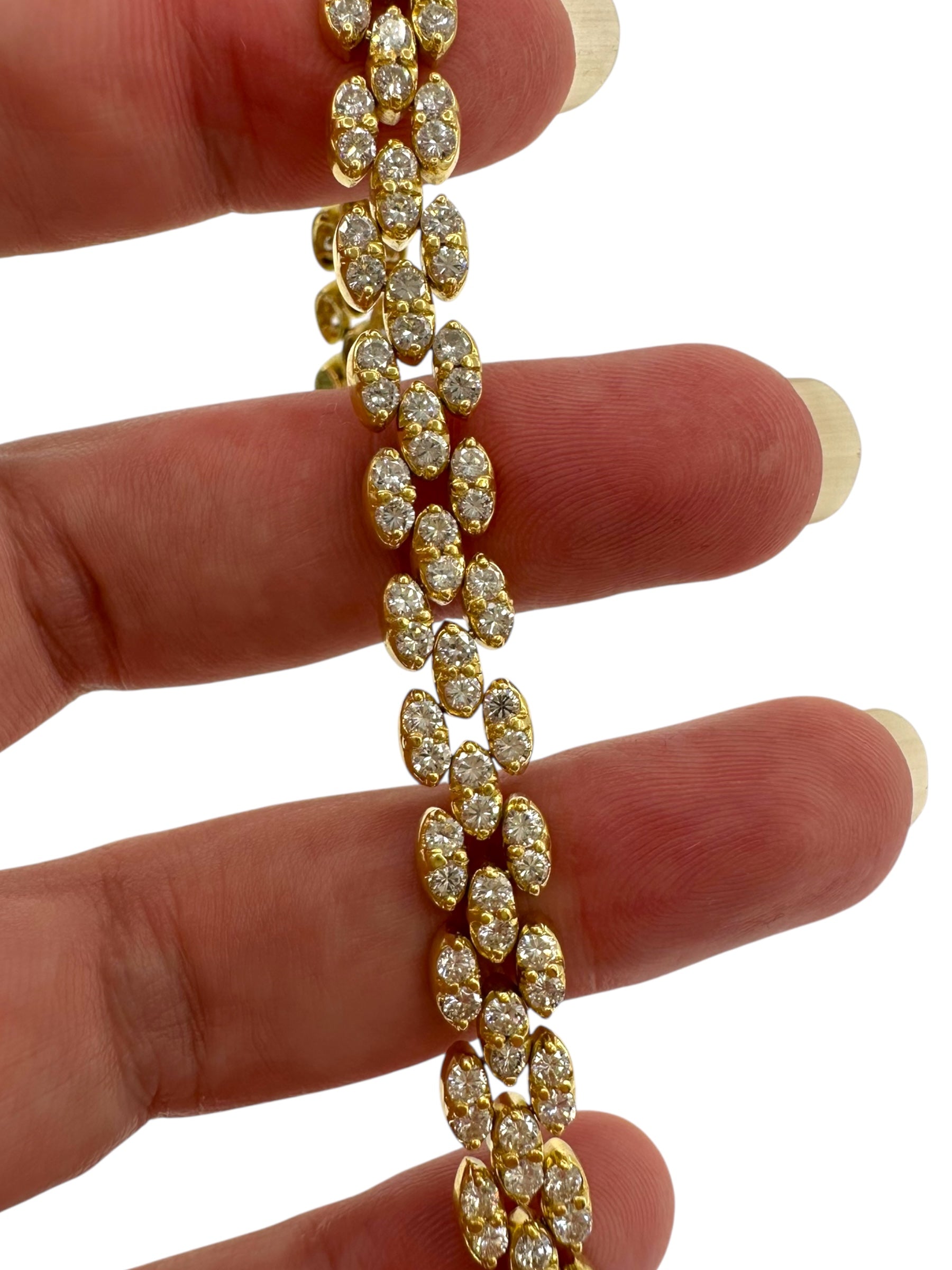 18k Diamond Panther Link Bracelet