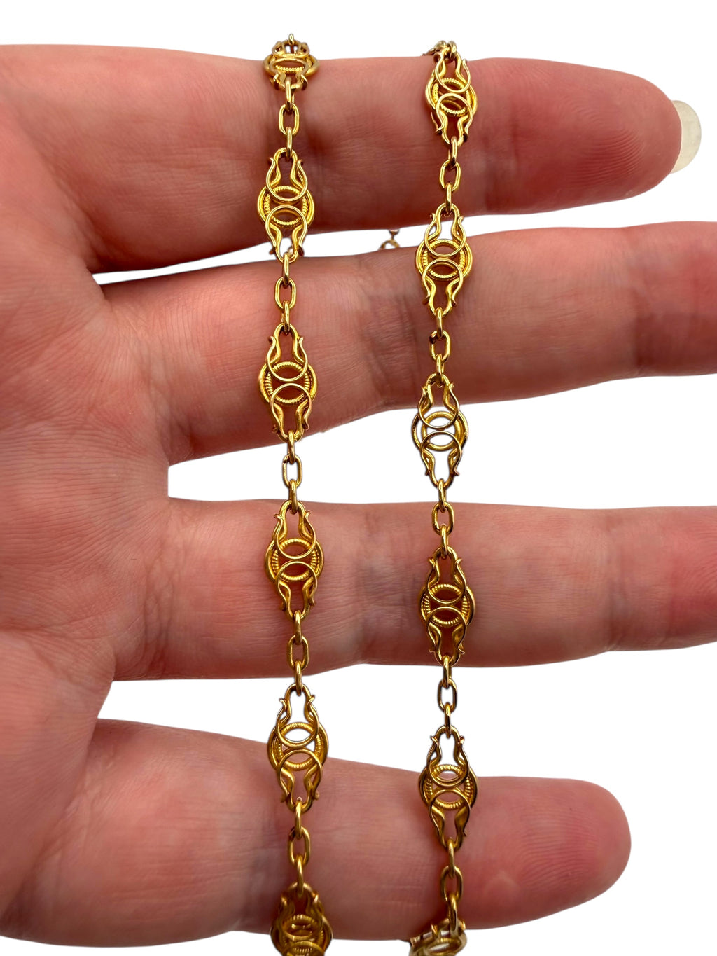 18k Early 1900s Handmade Chain
