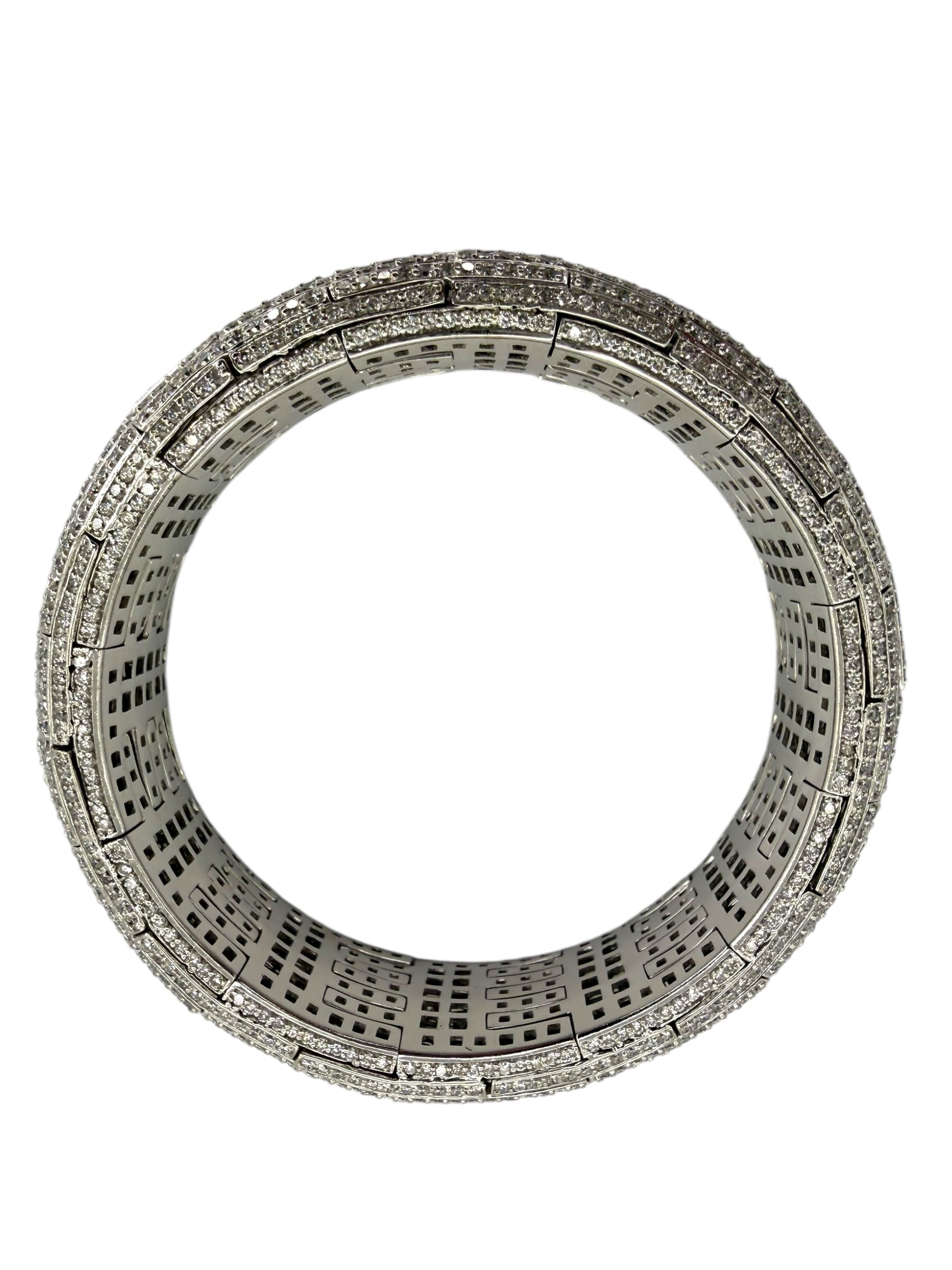 18k Stretch Diamond Bangle Bracelet