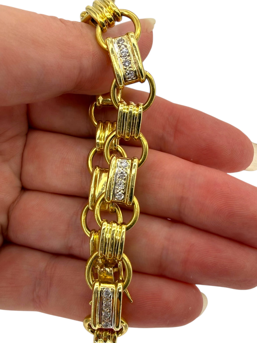 18k Diamond Chunky Bracelet