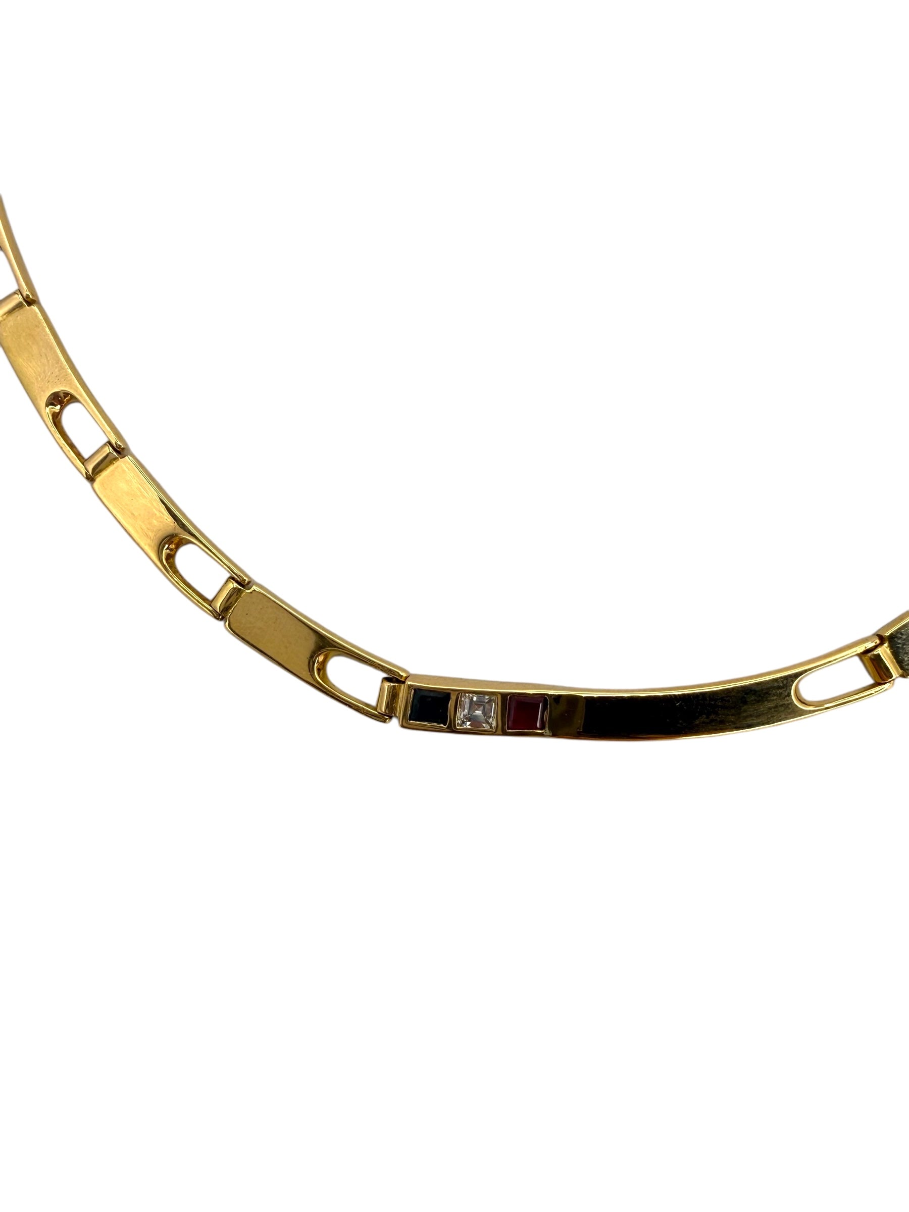 18k Unique Link Collar Necklace