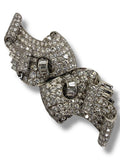 Platinum Diamond Double Clip Brooch
