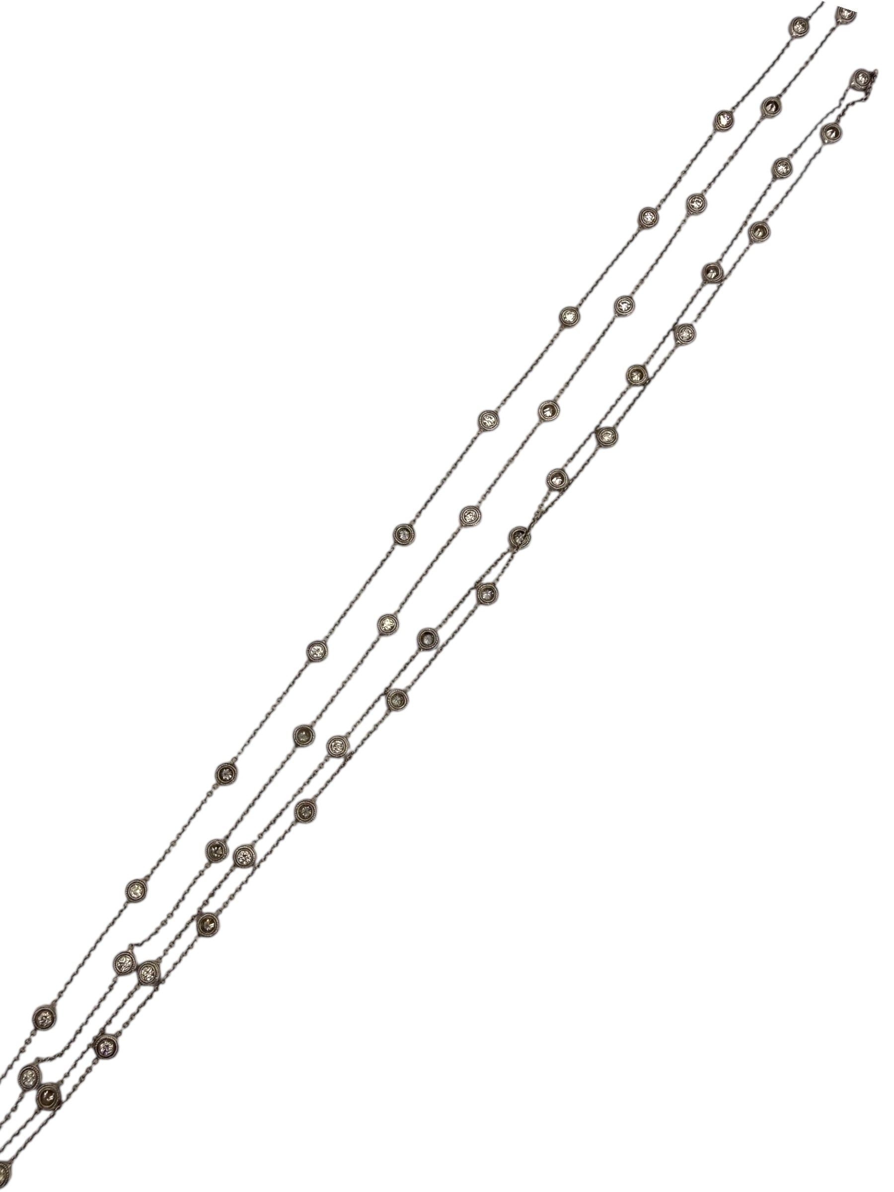 14k Diamond Station Necklace